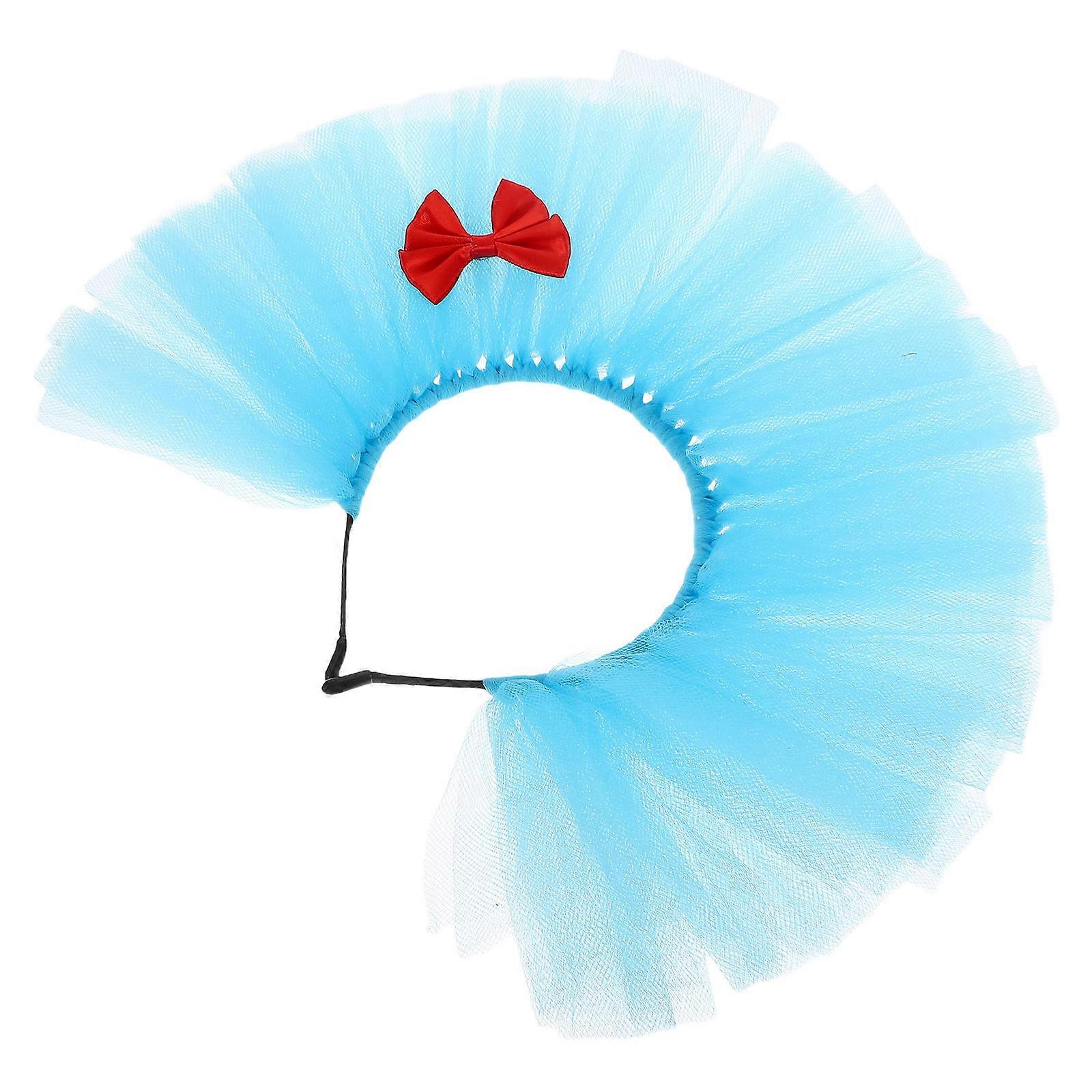 Blue Mesh Headband 5Pcs for Party Use Comfortable and Fashion Accessory