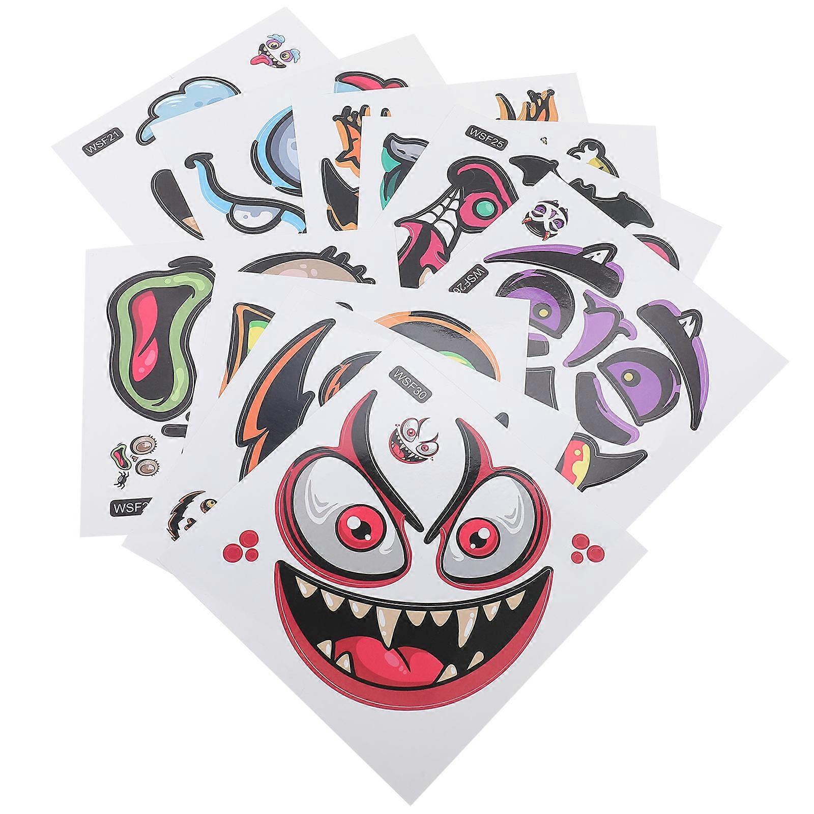 DIY Halloween Sticker Pumpkin Use with 60 Sheets for Decoration