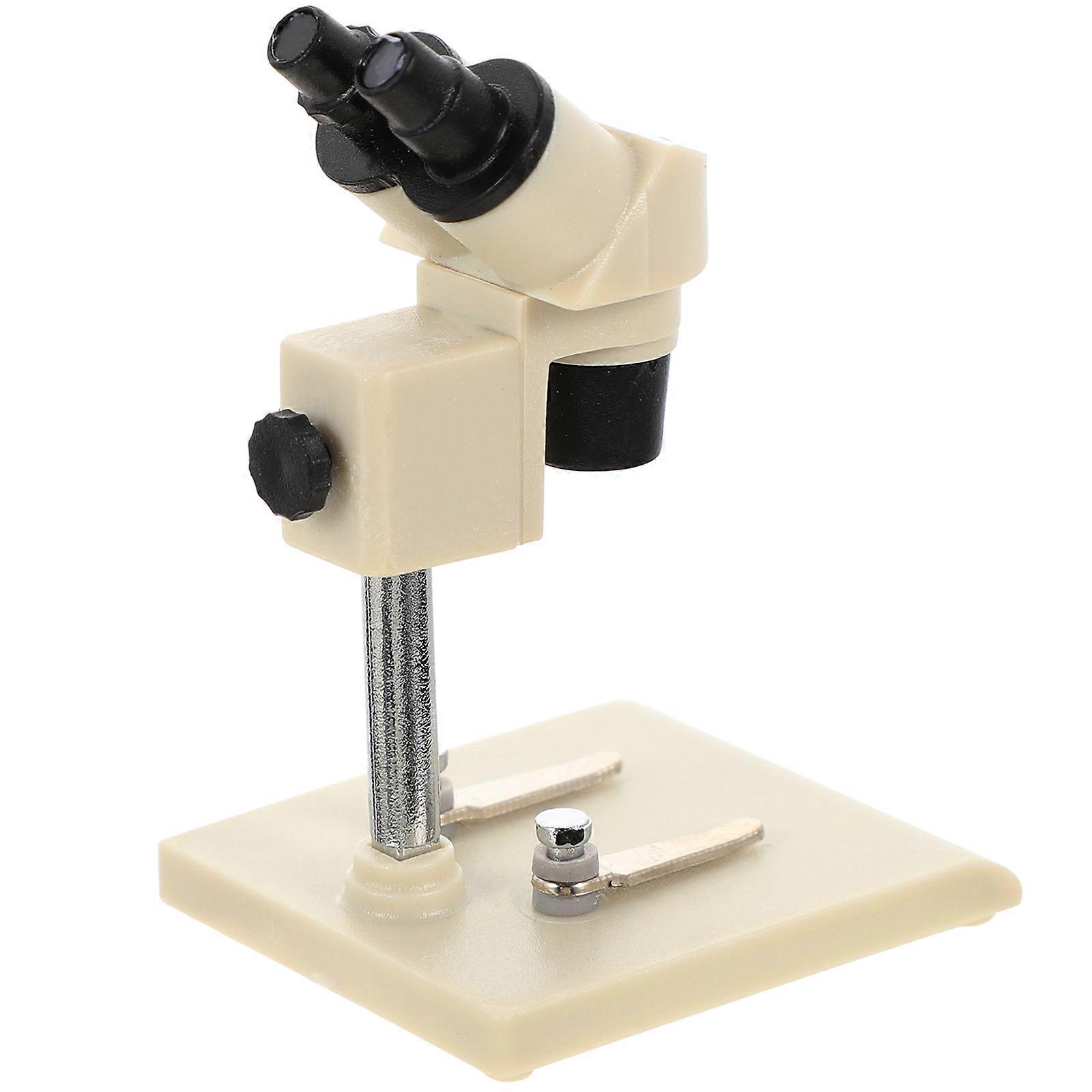 Mini House Simulation Microscope for Decoration 4Pcs White Realistic Model