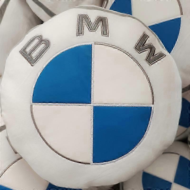 2025 Vyšívaný vankúš s logom auta Okrúhly vankúš Plyšová bábika autíčko