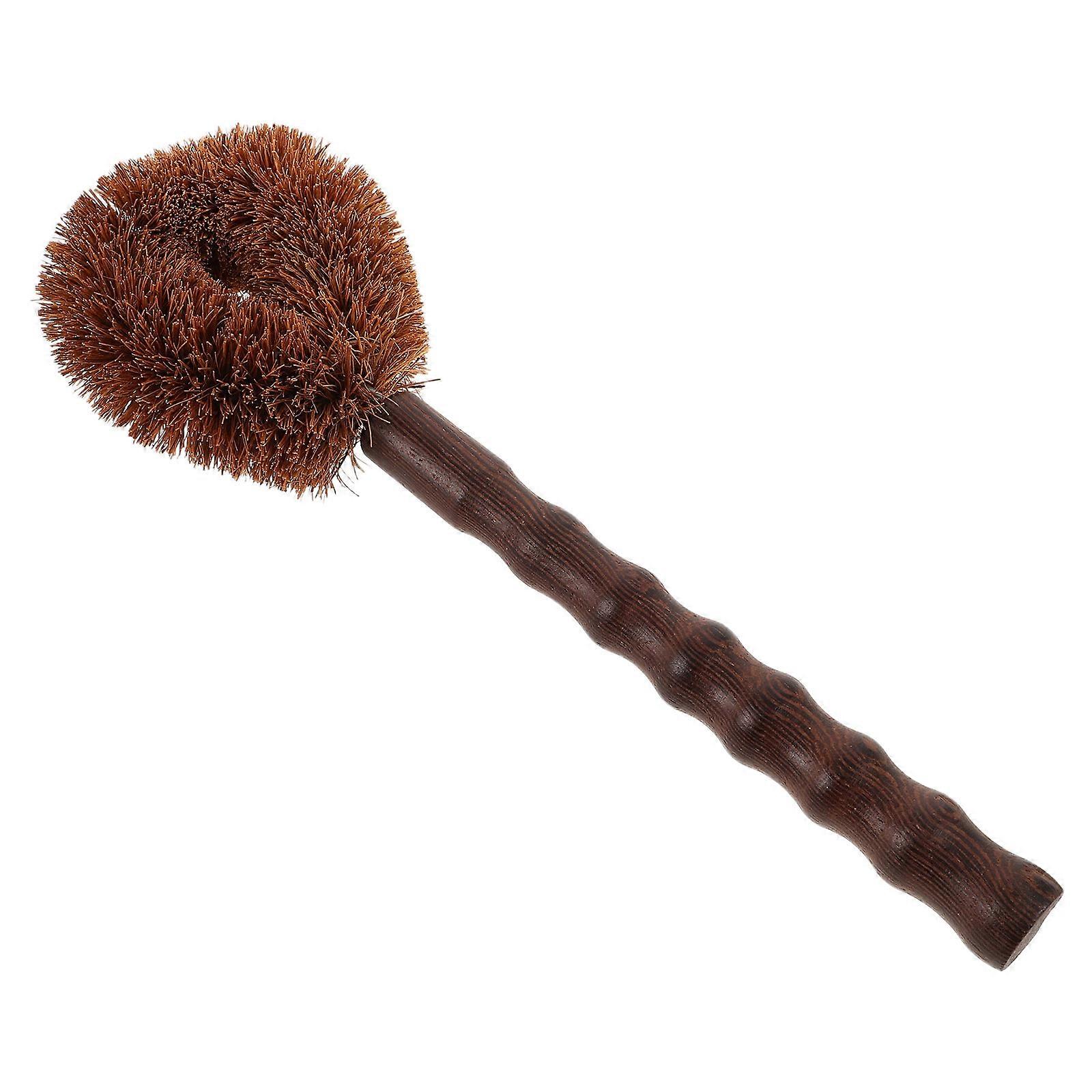 Wooden Pan Scrubber Pot Brush for Kitchen Cleaning 3Pcs Pack