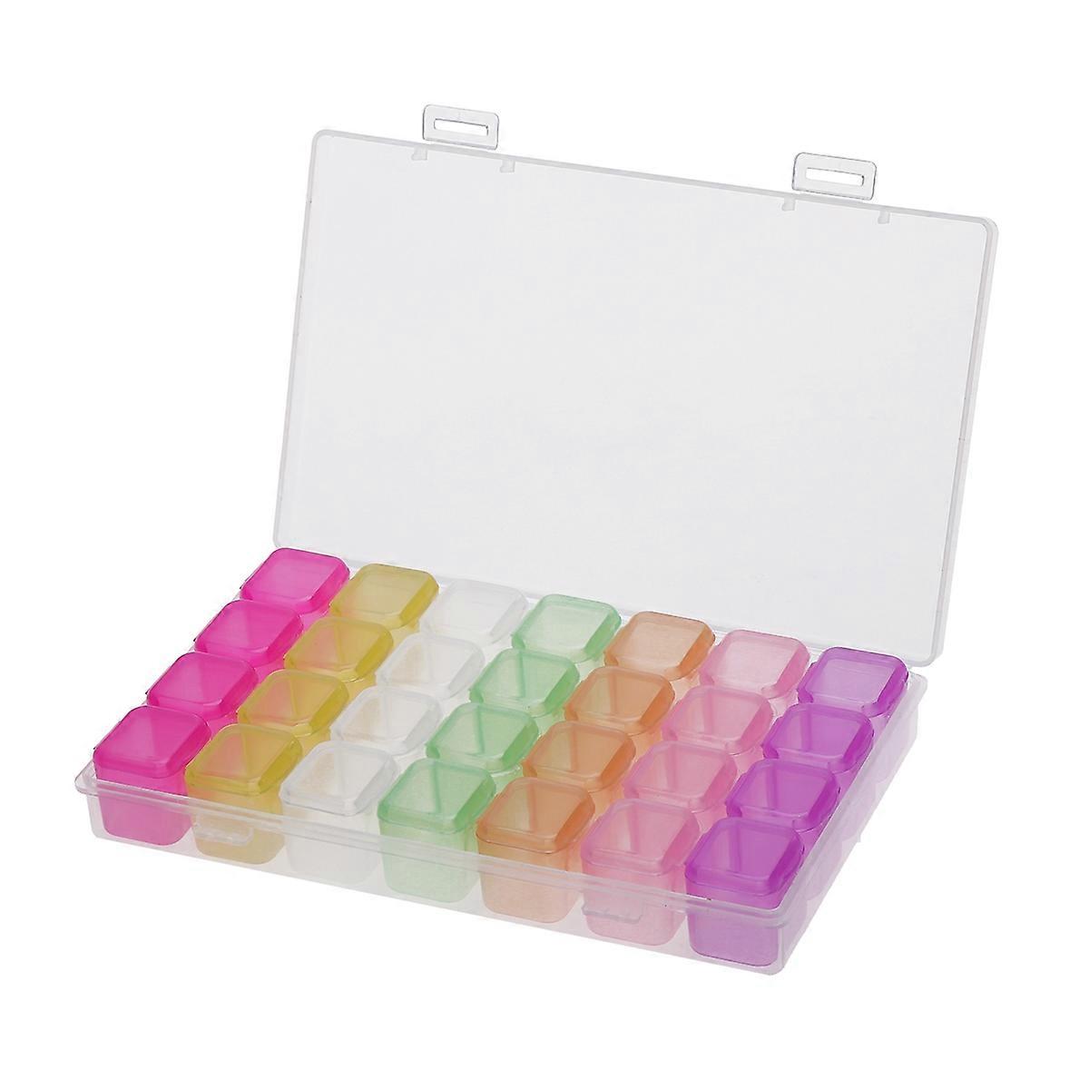 Storage Box with Compartments Clear Plastic Organizer for Jewelry 3Pcs