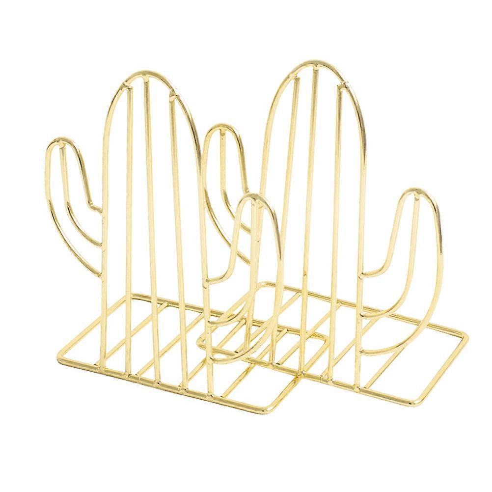 2Pairs Bookends Metal Book Support for Home Office