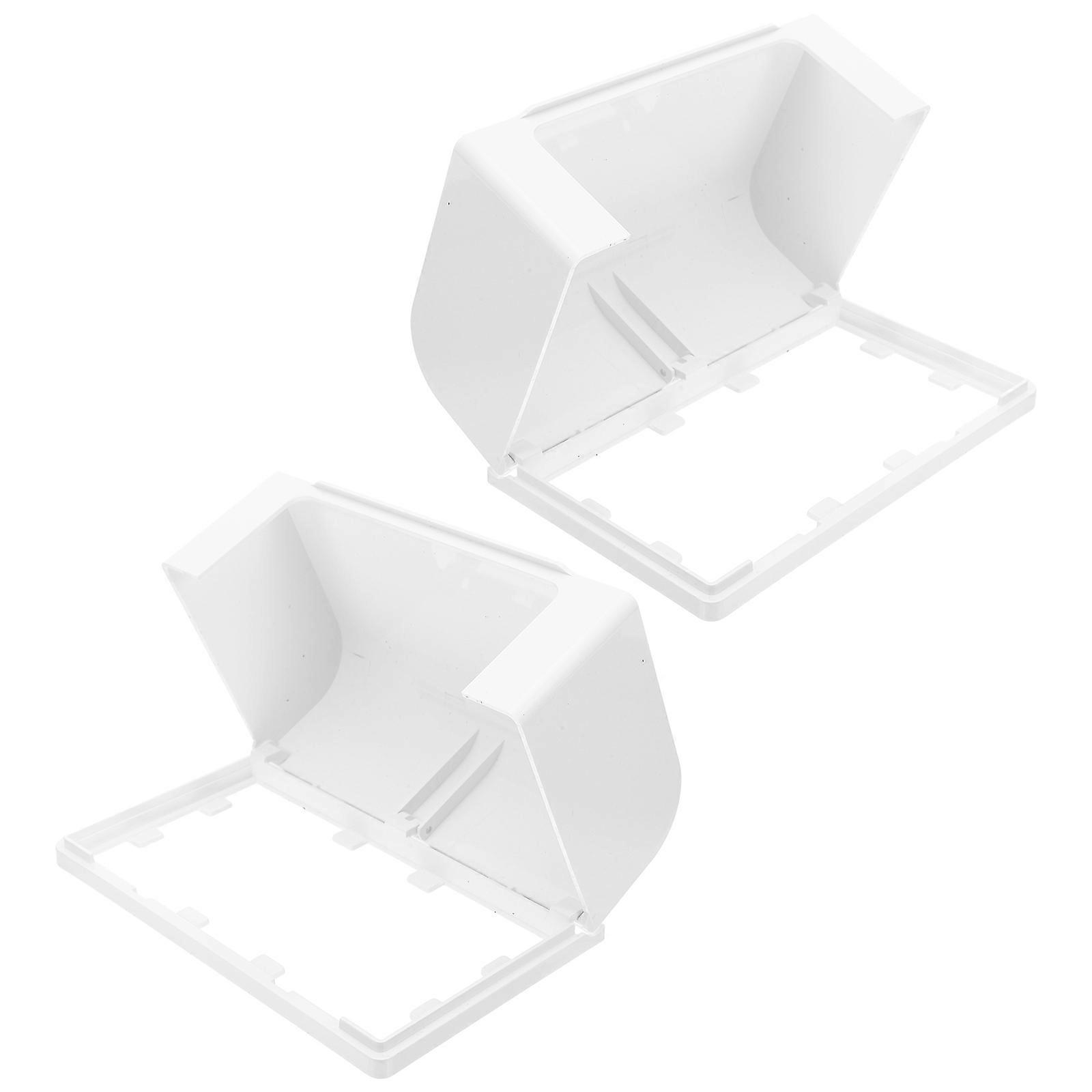 Waterproof Socket Cover Wall Outlet Cover for Home Use 2Pcs White Plastic