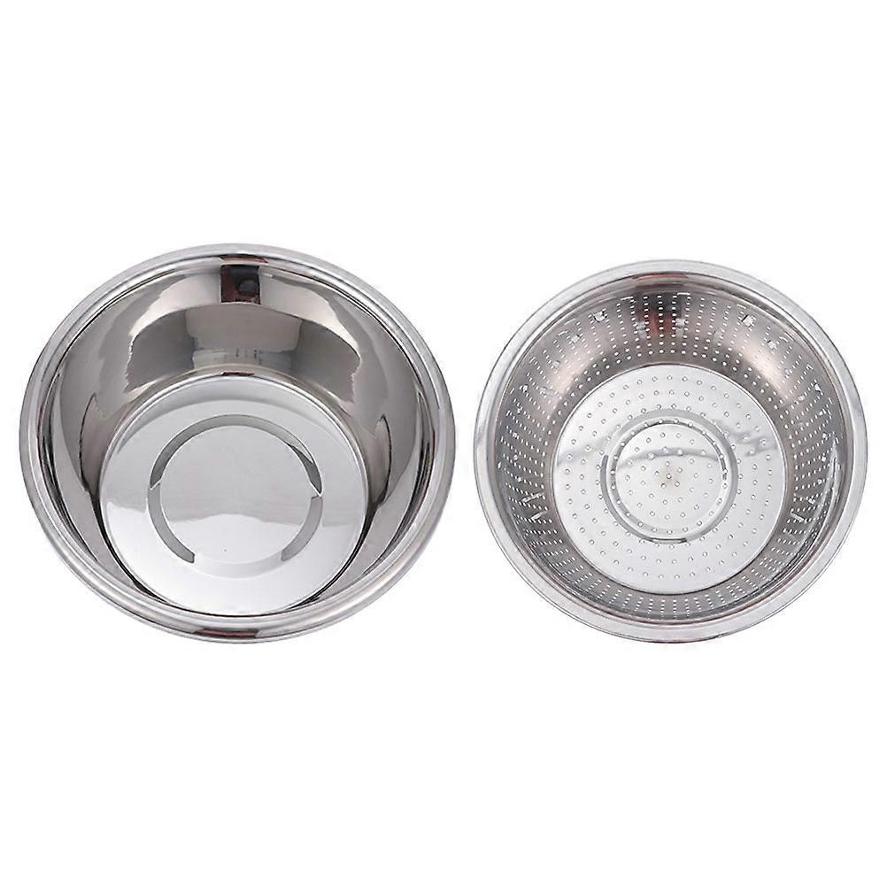 Silver Strainer Bowl Multi-Function Fruit Strainer 3Sets for Kitchen