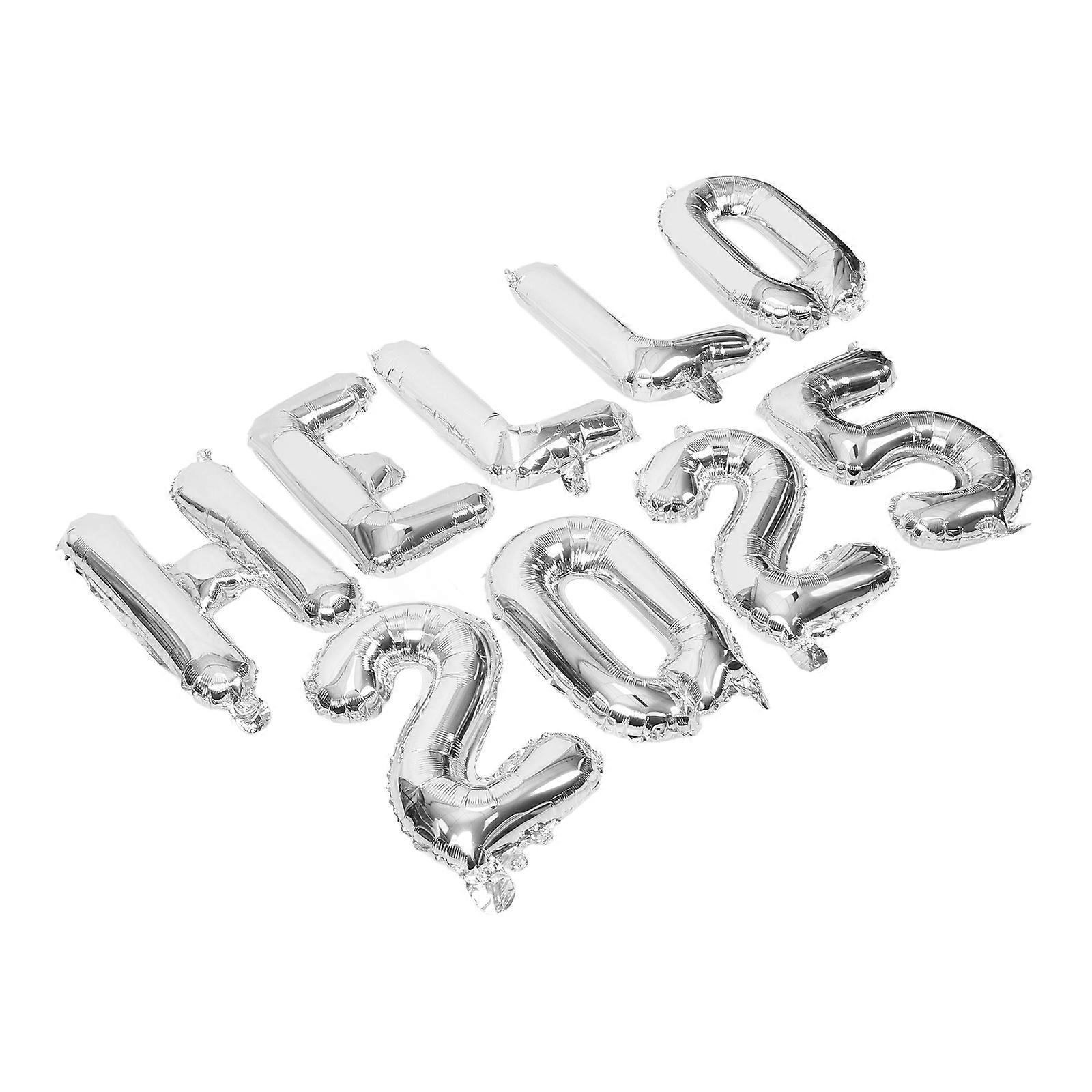 Aluminum Film Balloons 2 Sets For New Year Party Decoration Ideal For Event Decor In Silver Color With Square Shape