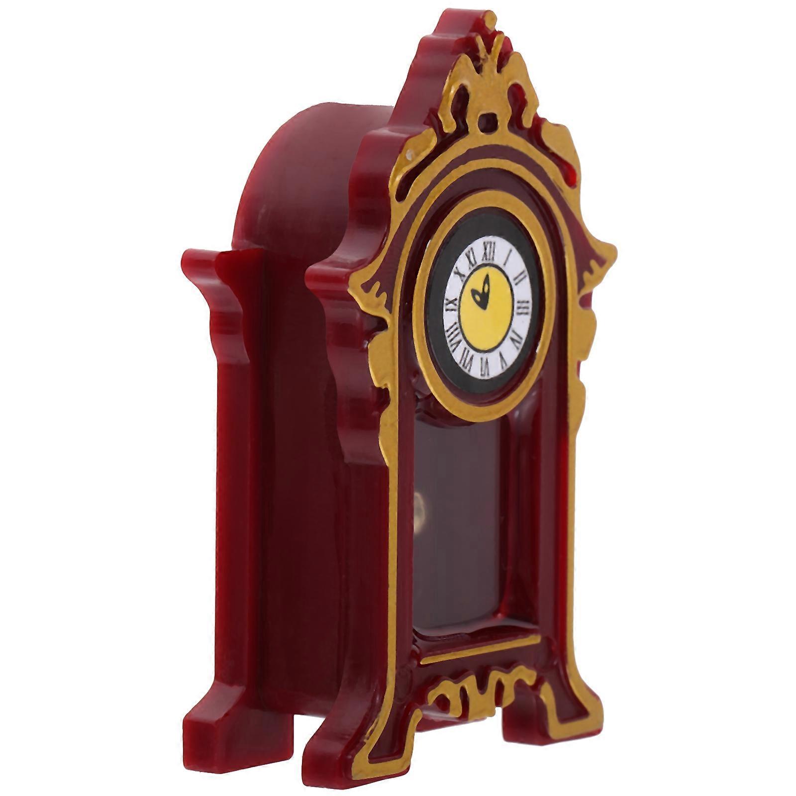 Vintage Style Pendulum Clock Dollhouse Pendulum Clock for Decoration