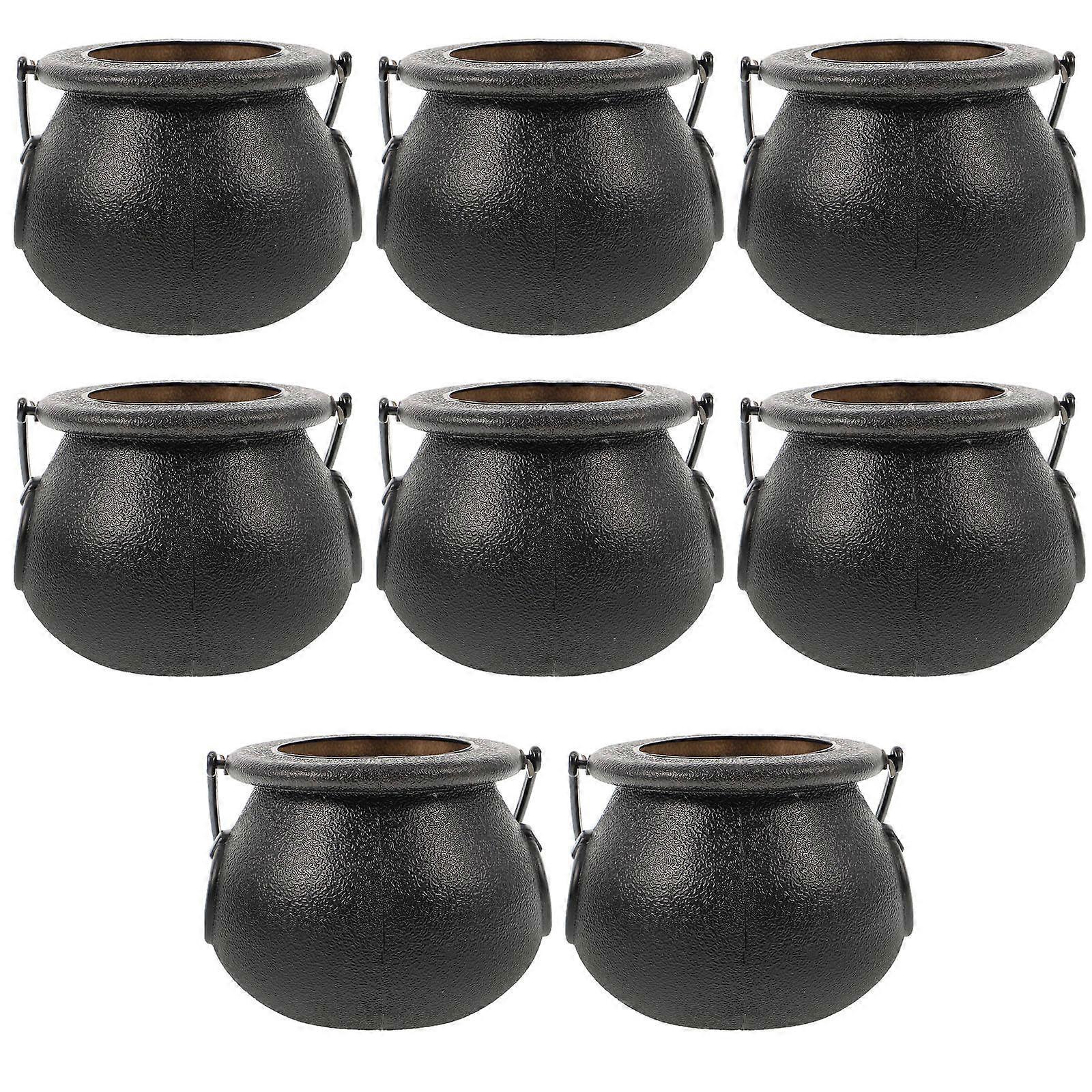 Candy Bucket for Candy Holding 8Pcs Black Witch Cauldron Halloween
