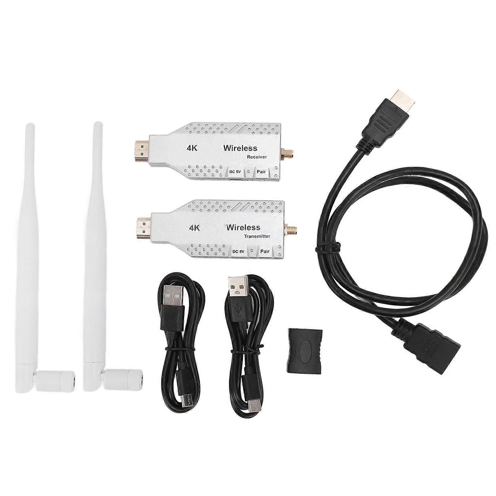 HD Multimedia Interface Transmitter Receiver 4K Wireless Plug and Play 50m HD Video Extender Adapter for PC TV Monitor