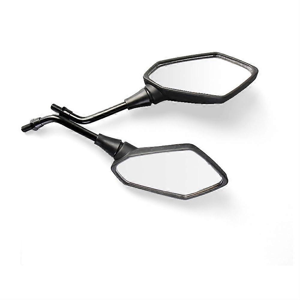 Motorcycle Side Mirror Pair Carbon Fiber Universal 8mm 10mm Rear View Convex Mirrors for Scooter EBike
