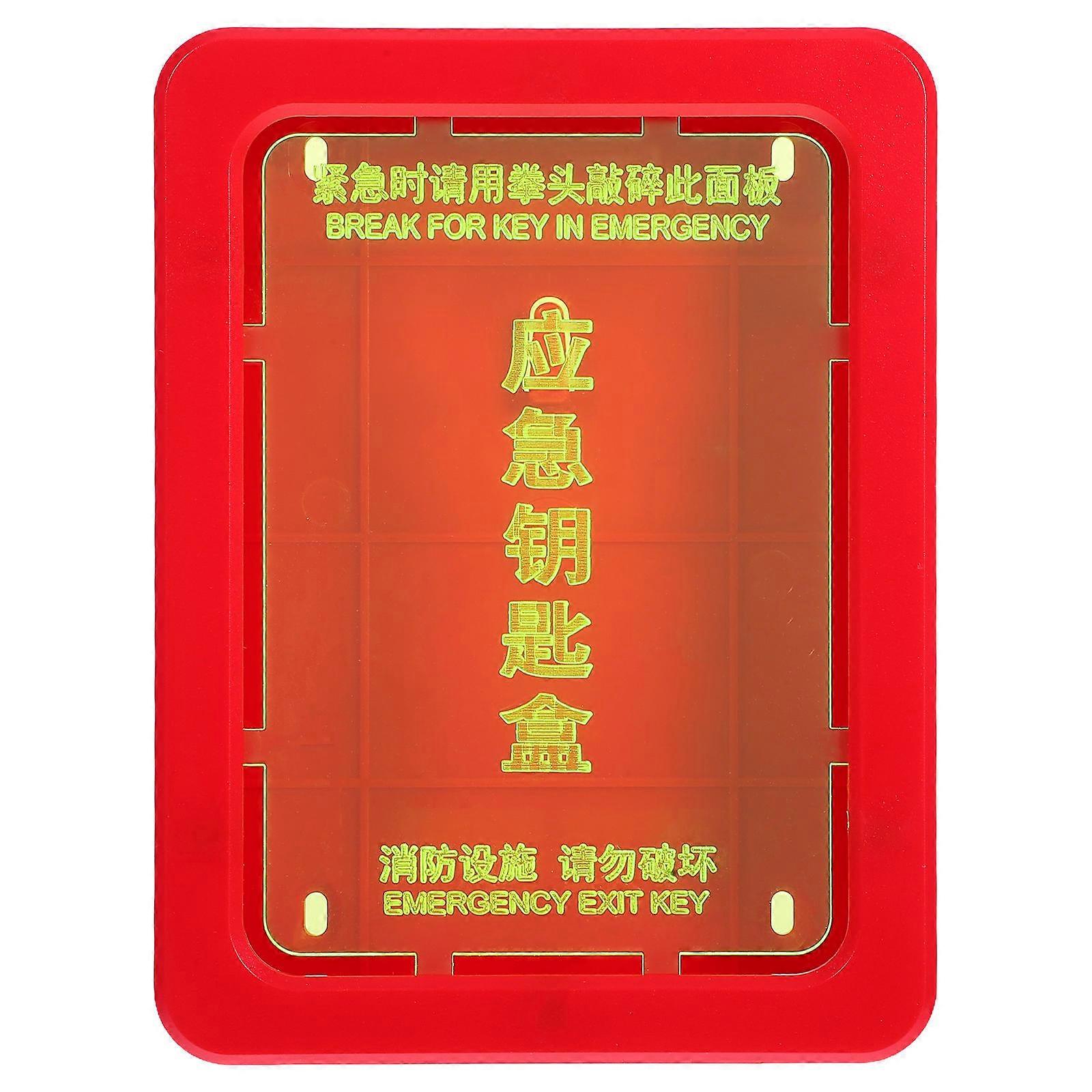 Wall Mounted Key Lock Box for Emergency Use 4Pcs Red Storage Box