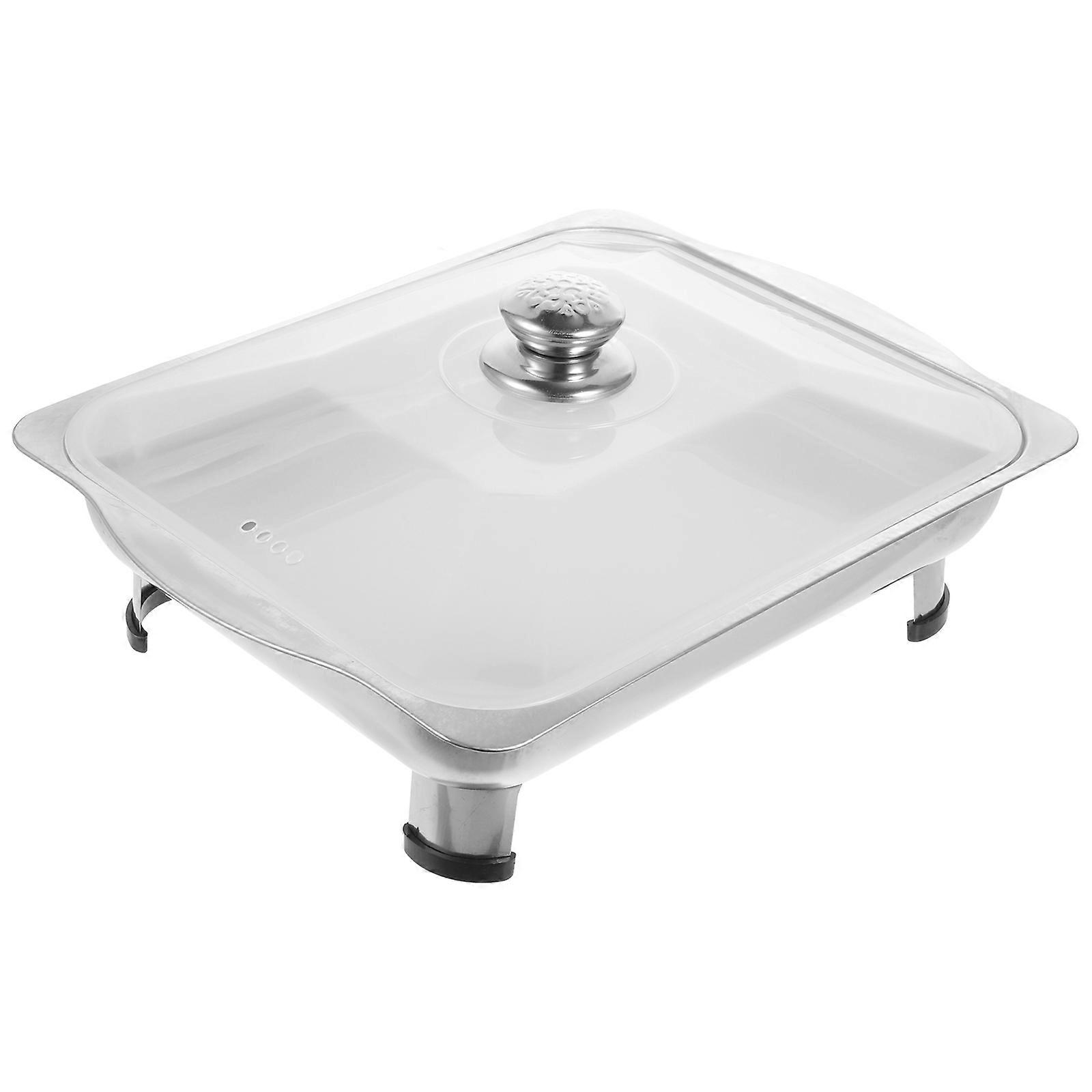 Buffet Dinner Serving Pan For Home Use 13.8X10.6X3.7in Rectangular Snack Holding 1Pack
