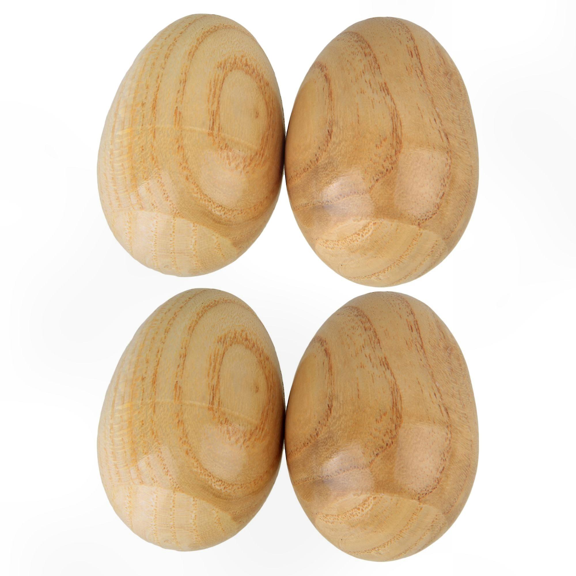 4Pcs Wooden Egg Shakers Maracas Kit for Percussion Instruments Learning