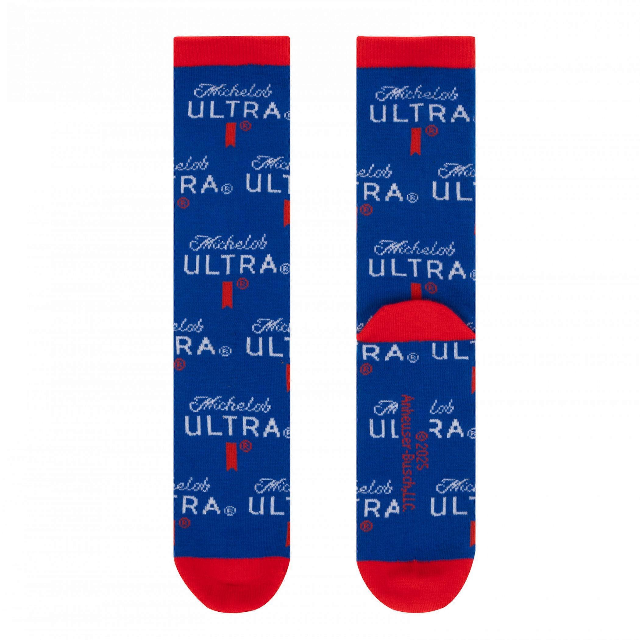 Michelob Ultra Logo Pattern Crew Socks