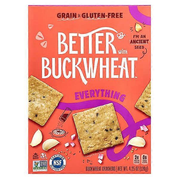 Better with Buckwheat, Buckwheat Crackers, Everything, 4.25 oz (120 g)