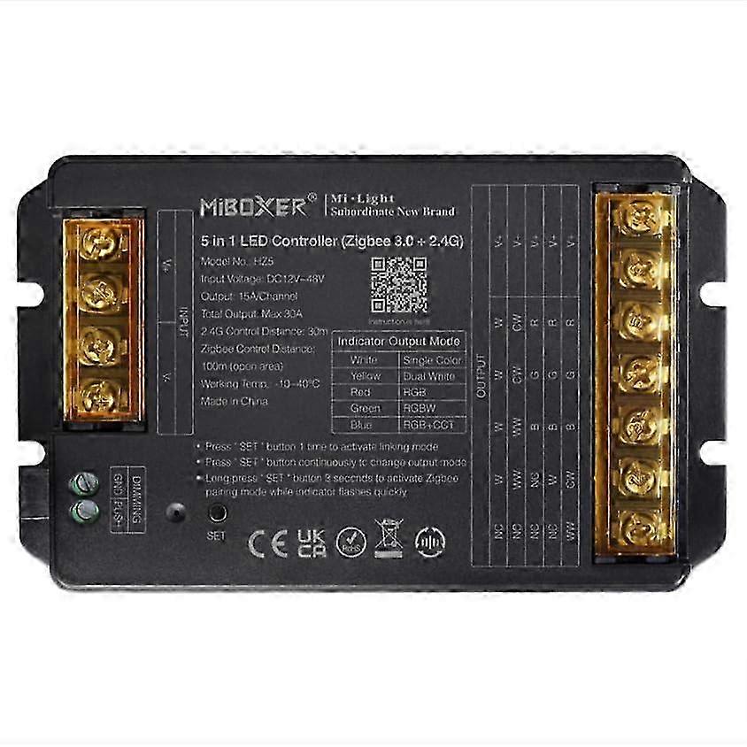 HZ5 5 in 1 LED Controller Zigbee 3.0 Compatible with 2.4G Wireless Lighting Systems