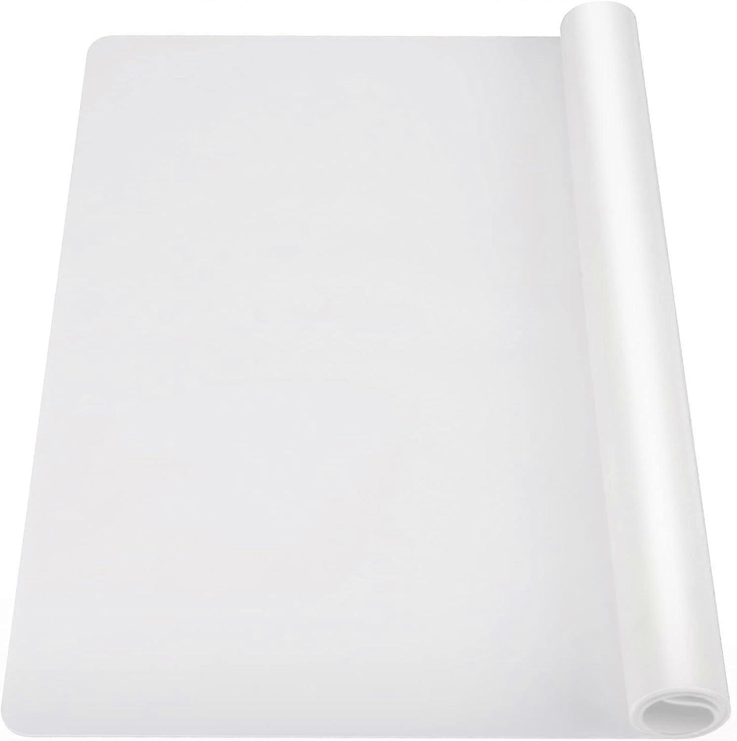 POWKOL Silicone Mats 24"x16" Thicker Extra Large Heat Resistant Countertop Protector Liners, Translucent - Compatible with Oven, Air Fryer, Coffee