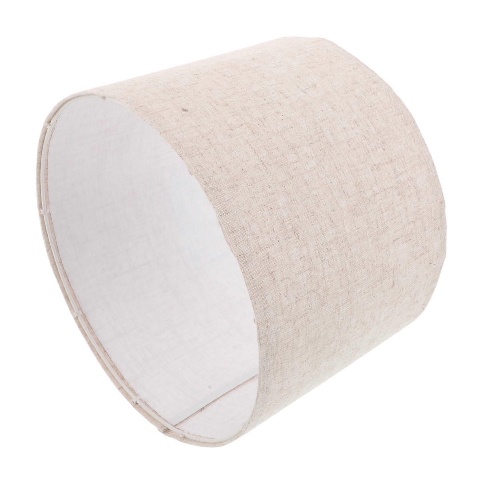 Beige Faux Linen Lampshade For Table Floor And Office Lamps Universal Fit Stable Base Timeless Design Cloth Cover