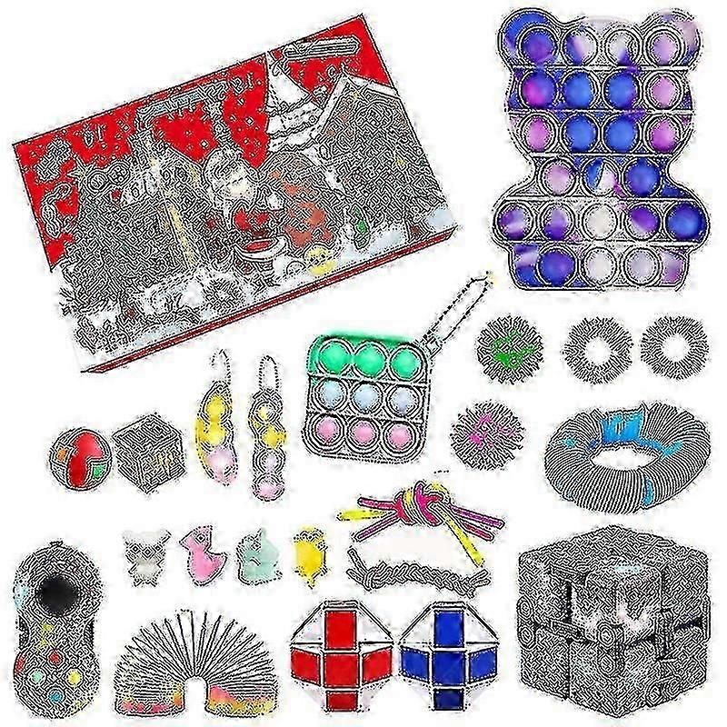 2025 Christmas Advent Calendar Gifts Box Decompression Toy Set Xmas Advent Calendar