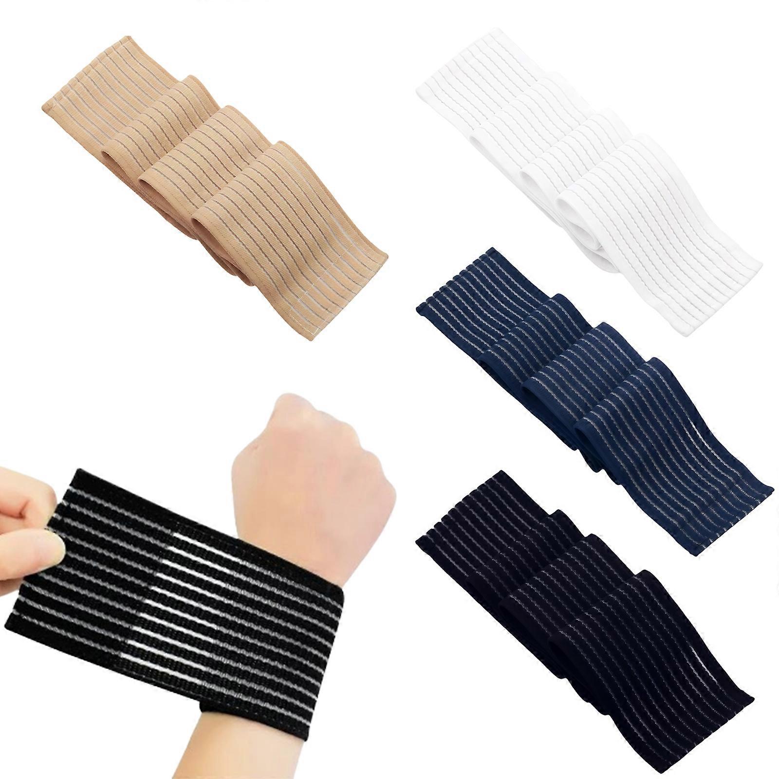 4Pcs Elasticated Wrist Guard Stretchy Wrist Protectors Band For Heavy Lifting Computer Use And Joint Management Multicolor