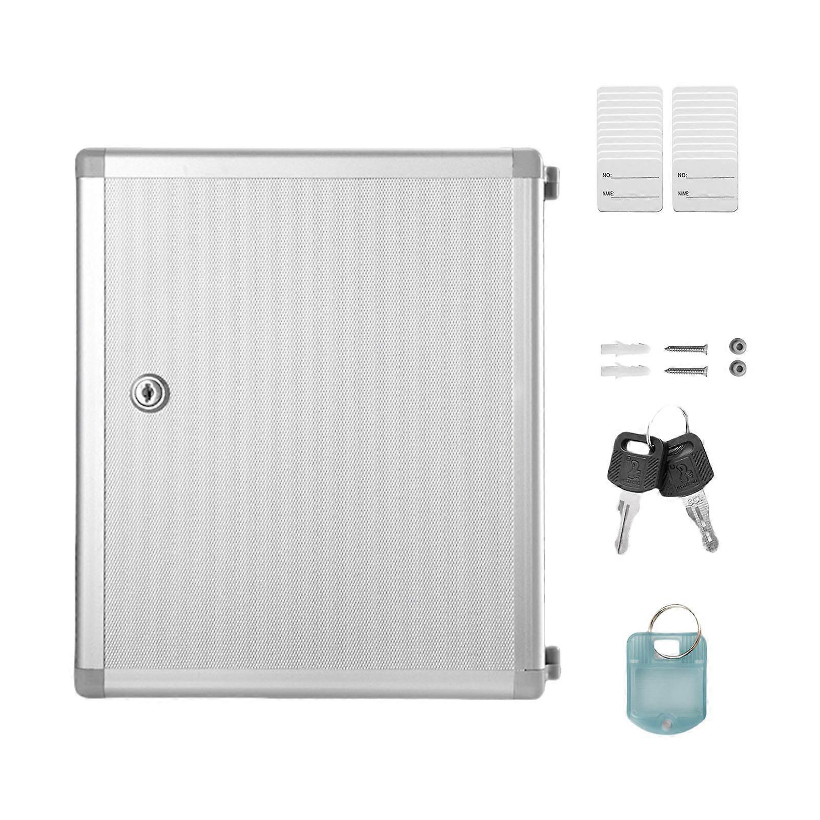 Space Saving Wall Hanging Key Storage Box Includes Blank Labels And 2 Keys Durable Metal Construction Multiple Sizes Multicolor