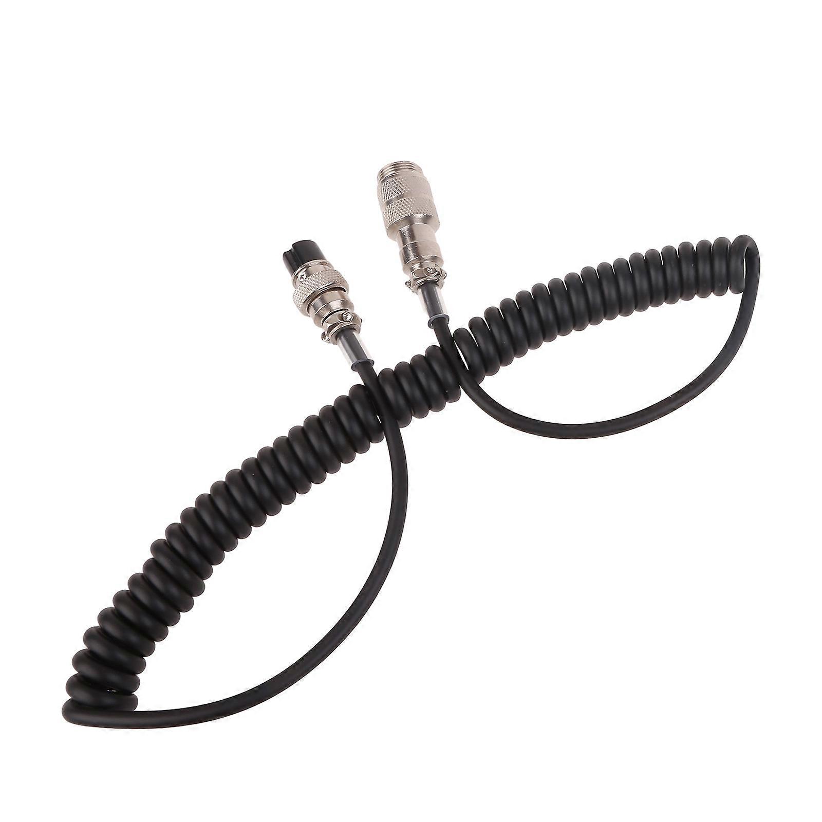 Microphone Extension Cable Coiled Wire Compatible for Radio Improve Communication Experience Walkie TalkiesAccessories Multicolor