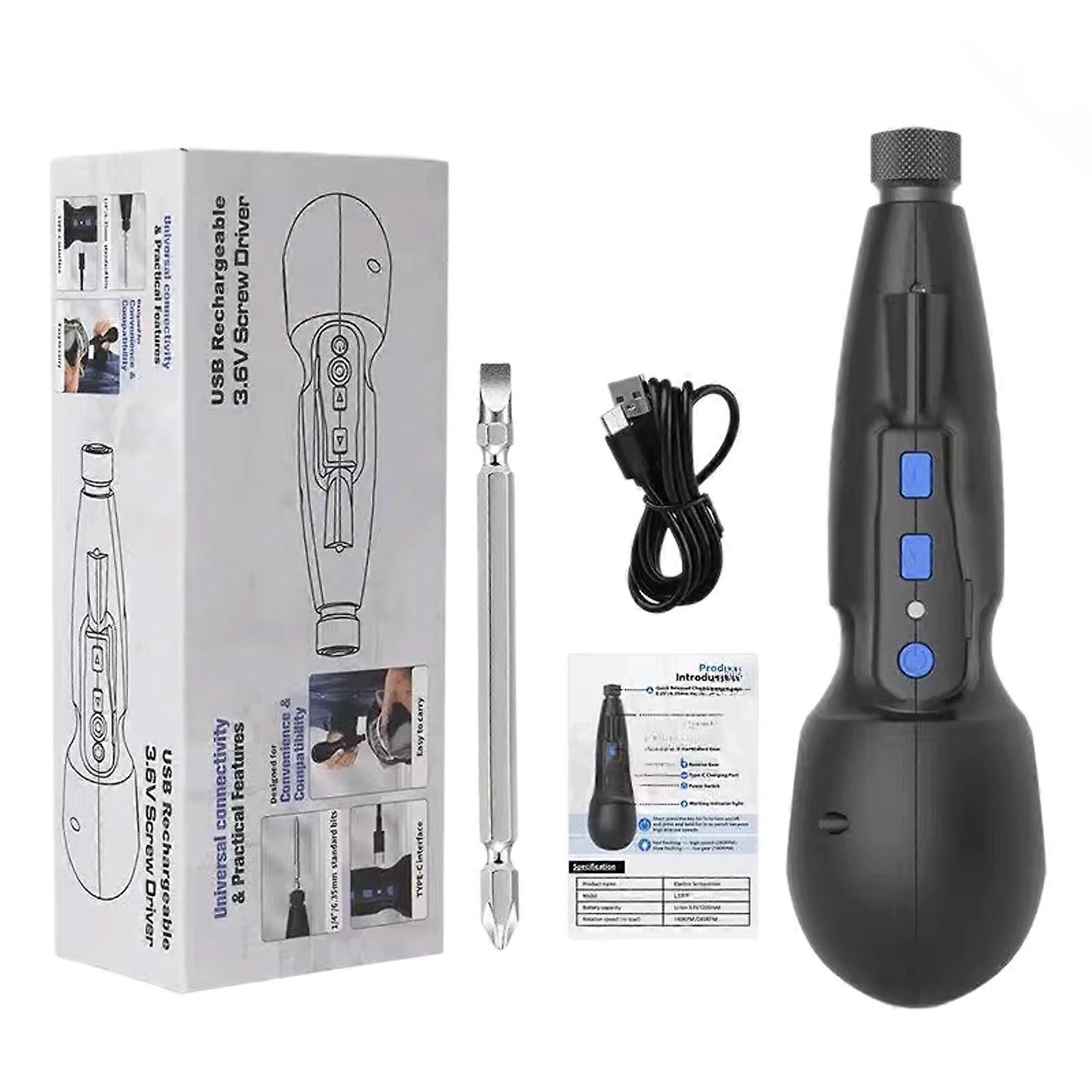 Portable Rechargeable Screwdriver Tool Ergonomic Grip Mini Electric Screwdriver Cordless Multifunctional Drill Multicolor