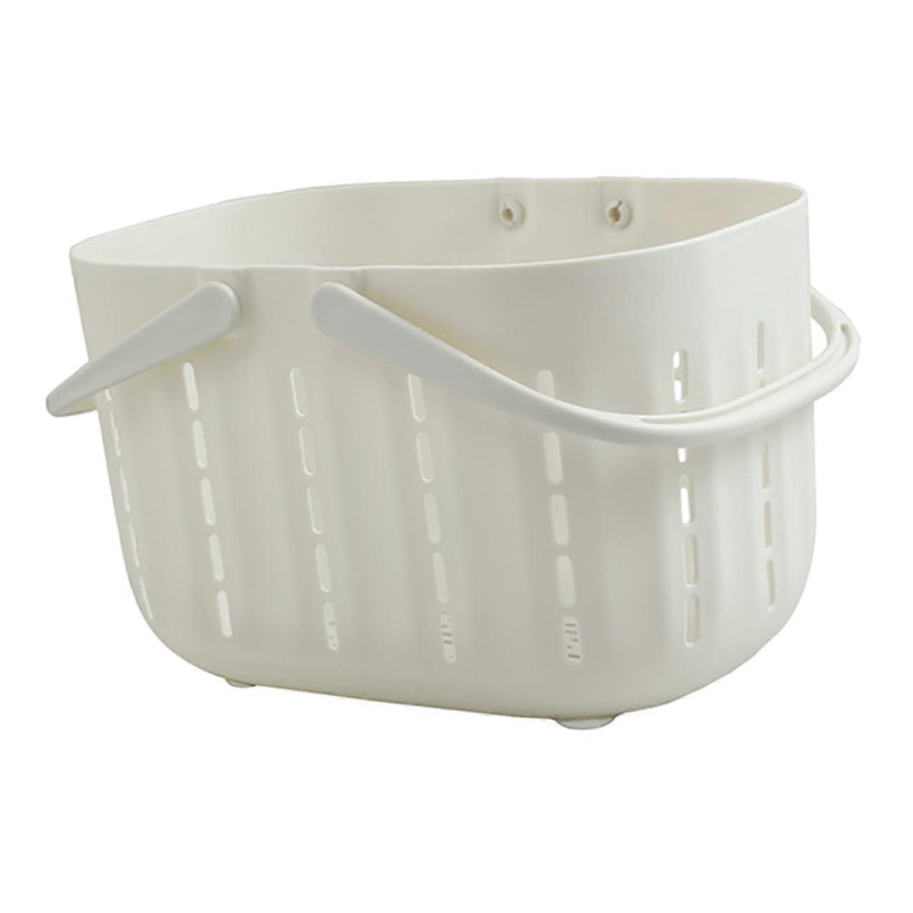 Bath Basket Hollow Shampoo Basket Large Capacity Handle For Bathroom Storage Portable For Shower Spaces