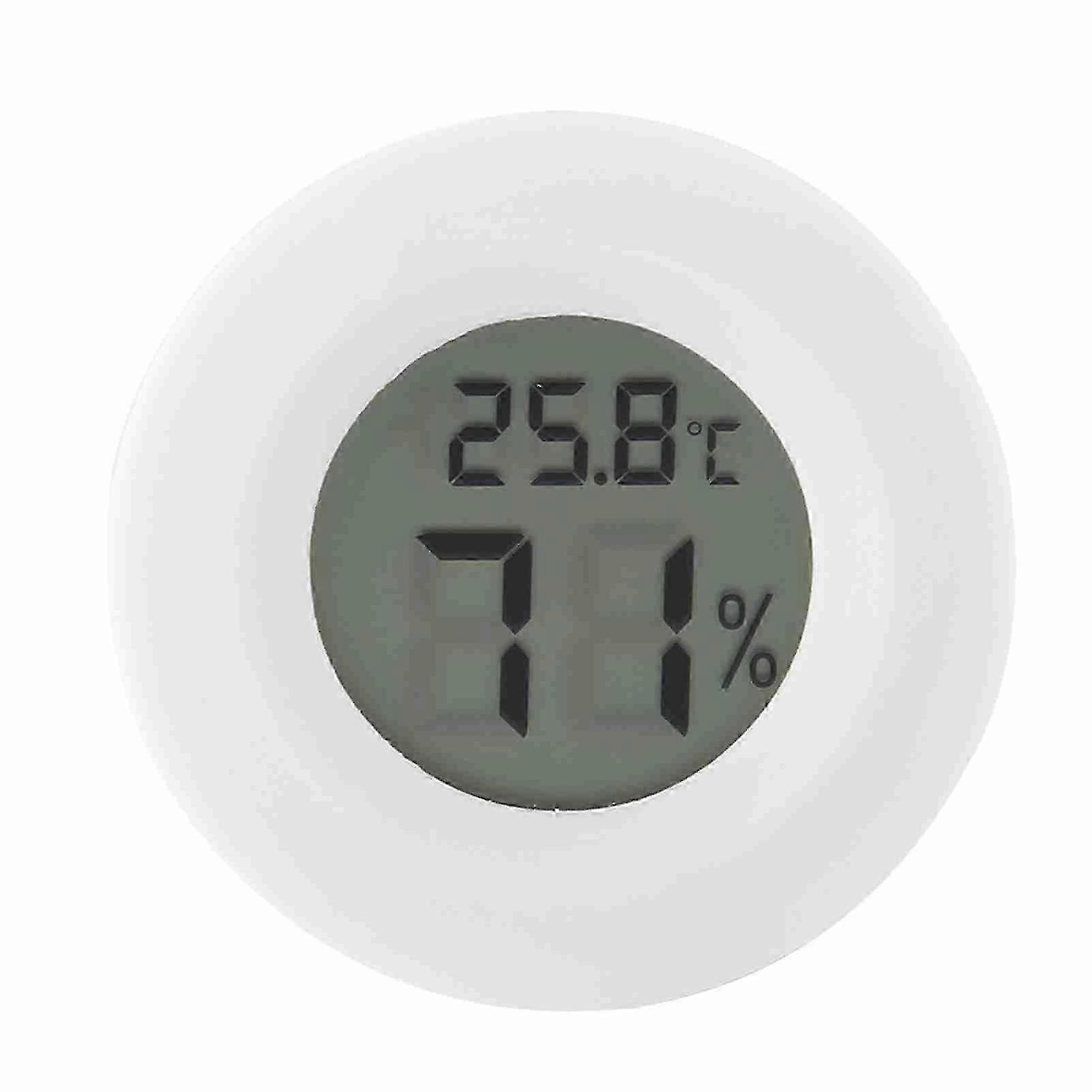 Mini Digital LCD Thermometer Hygrometer Round Shape Temperature Humidity Meter for Reptile
