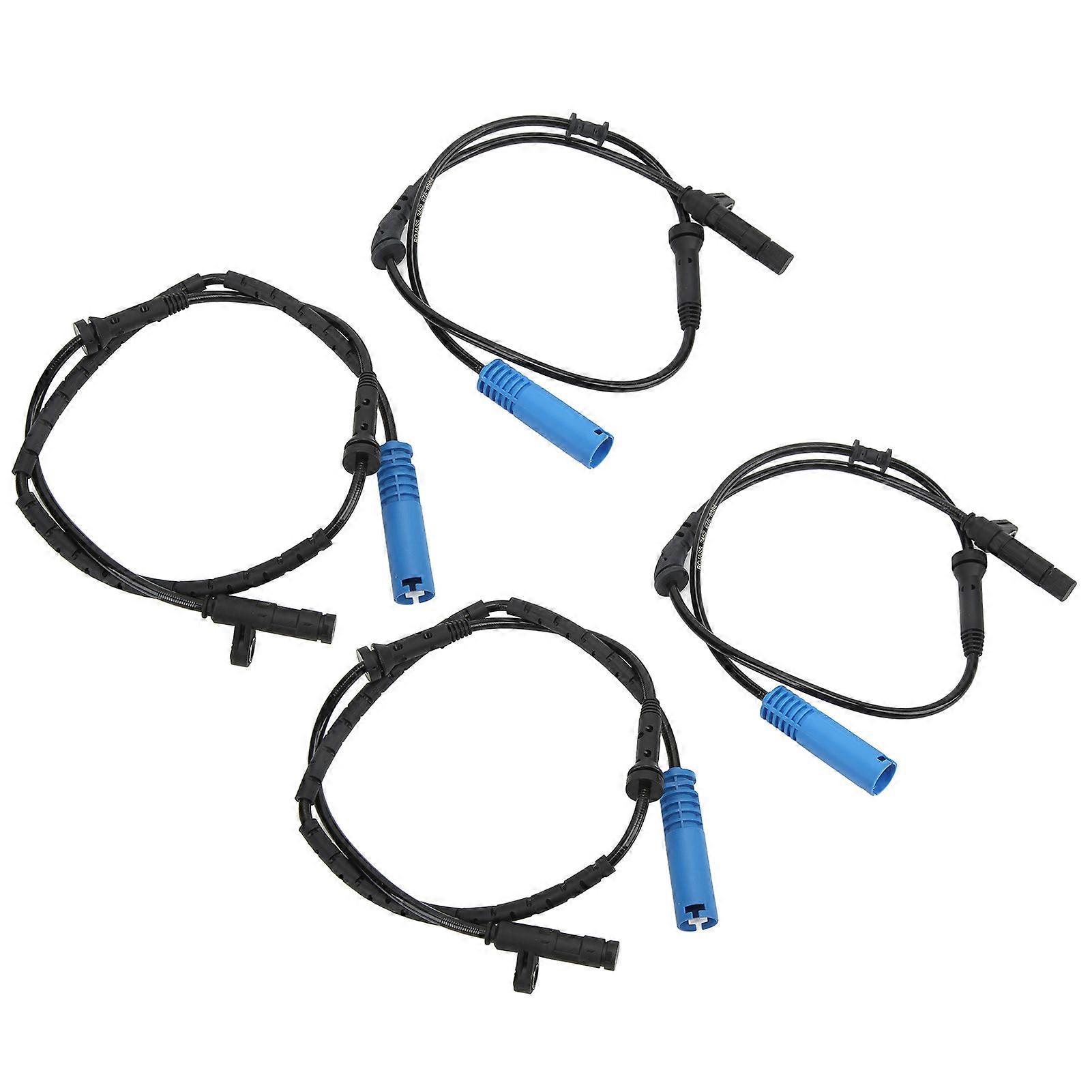4Pcs/Set ABS Wheel Speed Sensor Front Rear Left Right Side Replacement 34526756384