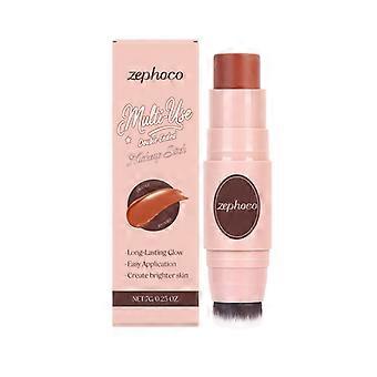 Orange 7g Multi-purpose Double-ended Blush Stick, Portable for Everyday Use, Contouring, Lightweight Makeup, Touch-ups, Double-ended Stick