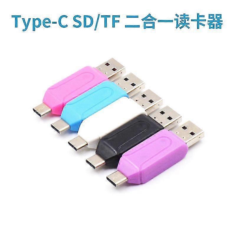Type-C USB OTG Adapter Universal TF Card Reader Universal USB OTG TF/ Mini Portable Card Reader 2 In 1