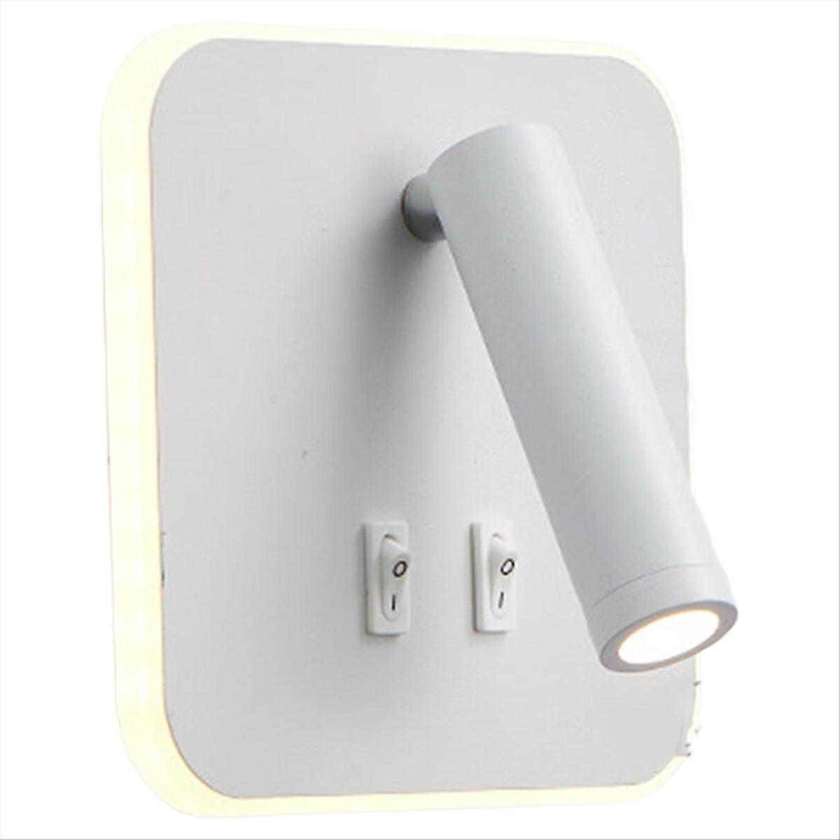 Mounted Eye Protection Rotatable Wall Reading Light Square White