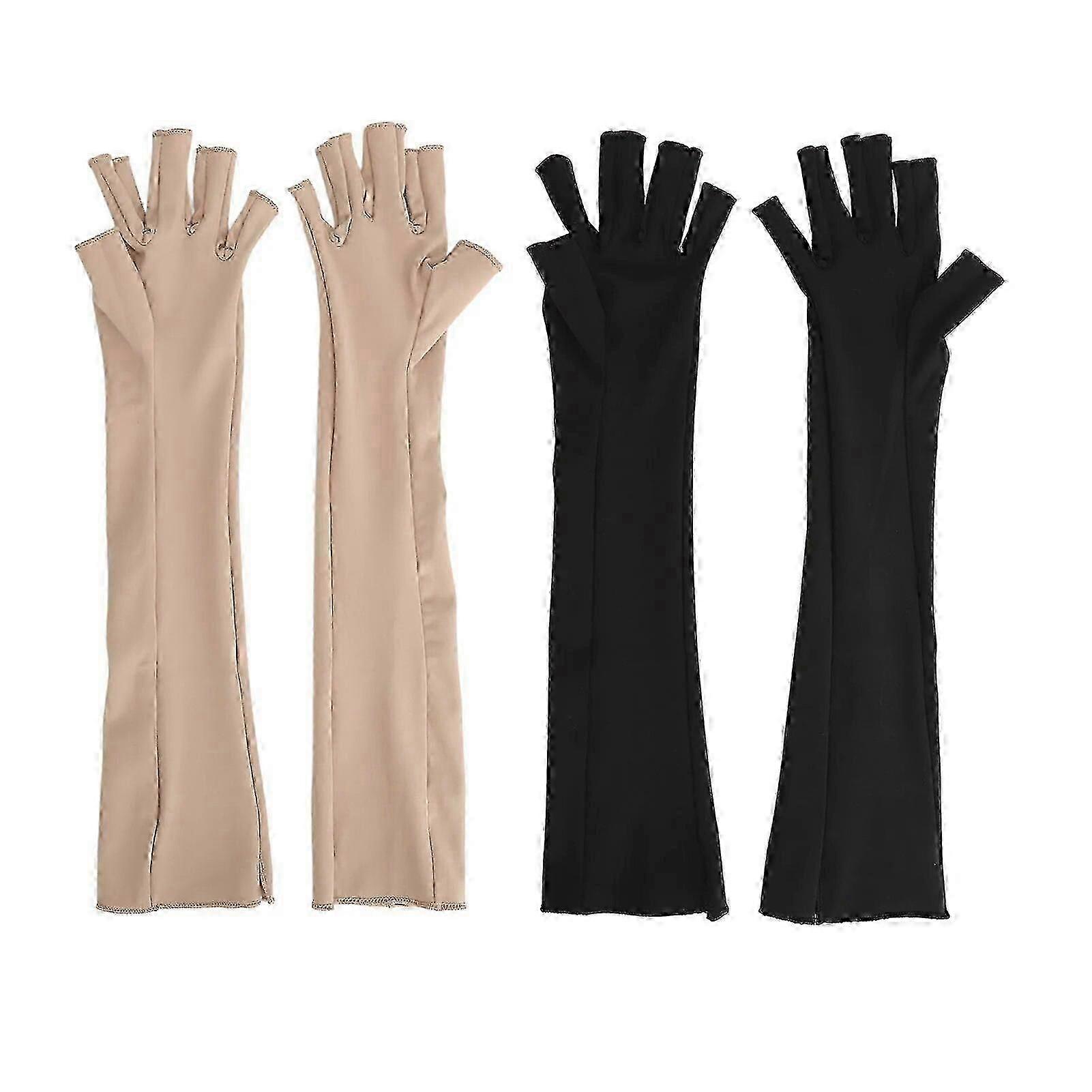 Lymphedema Compression Arm Sleeve Flexible Fingerless 1 Pair Reduce Soreness Arm Compression Sleeve for Swelling for Recovery