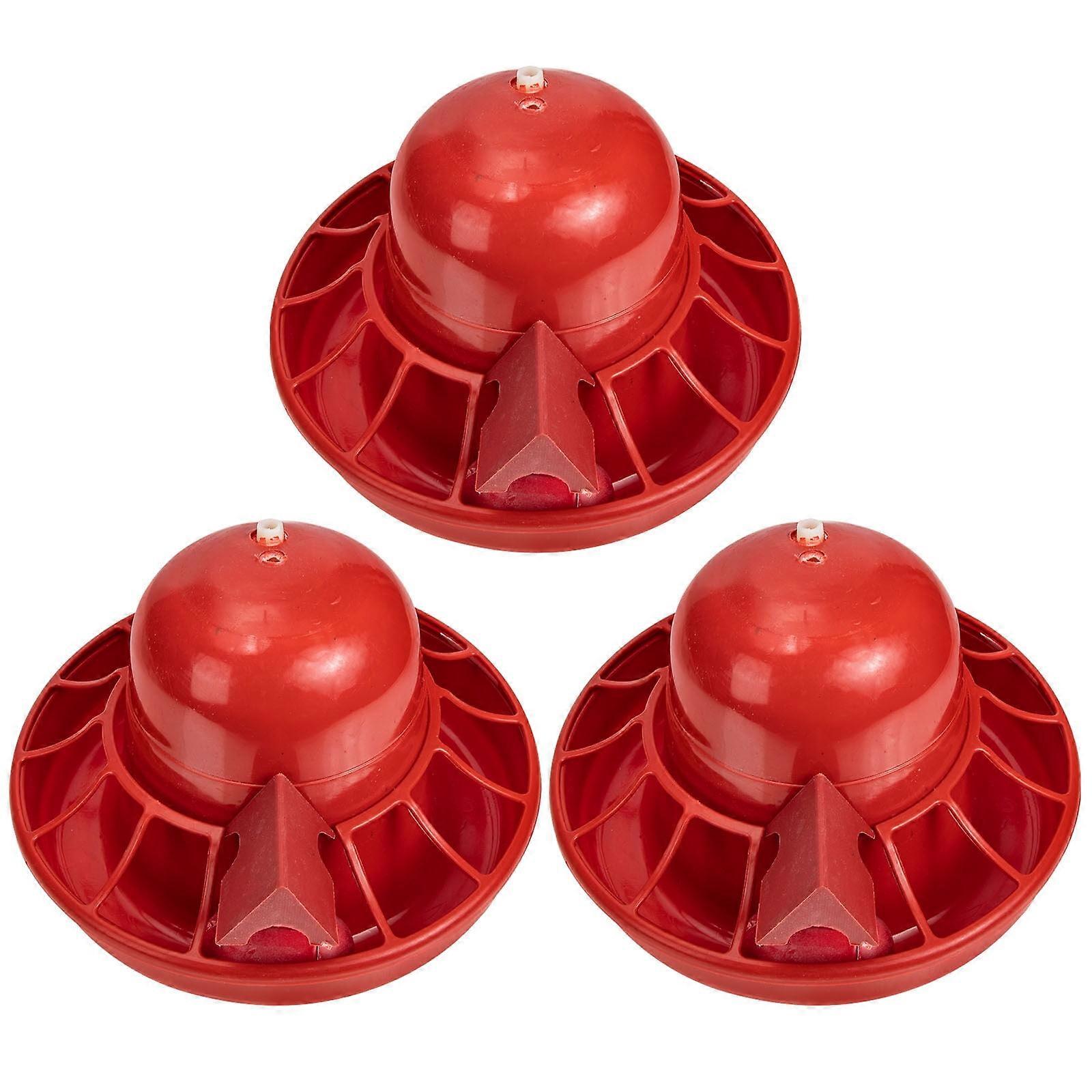 3 Pcs Chick Water Fountain Plastic Chicken Waterer Drinker for Baby Chicks Poultry Drinking Quail Feeder Container