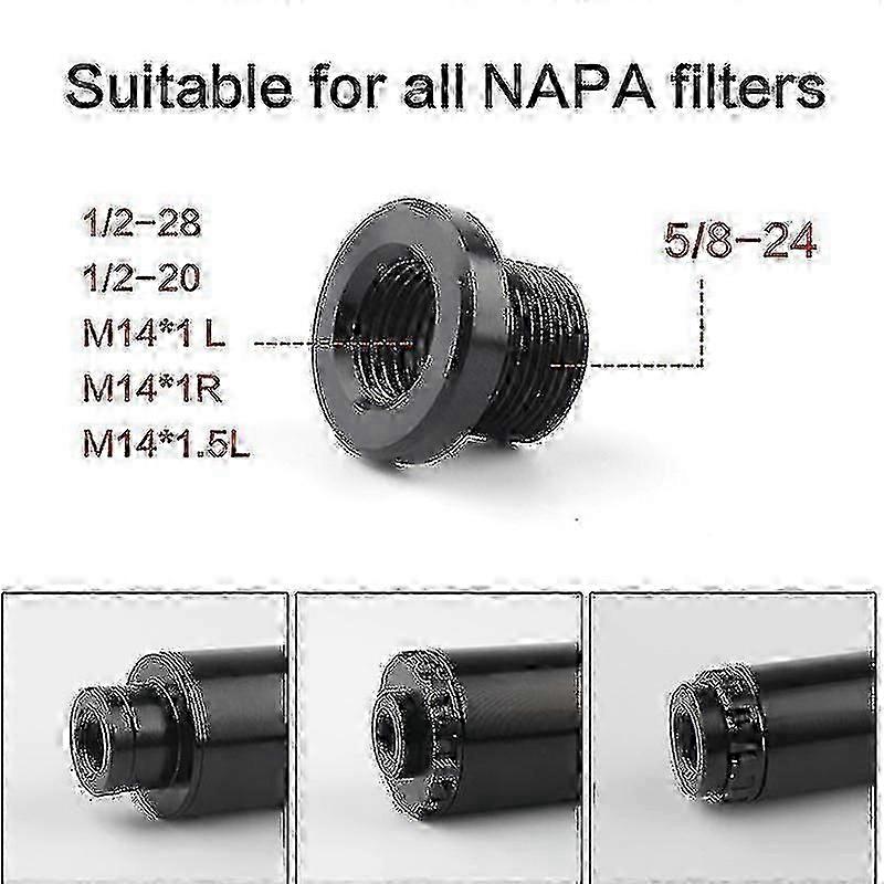 Barrel Thread Adapter 1PC 5/8x24 to 1/2-28 & M14x1 to M14x1.5 for Muzzle Devices