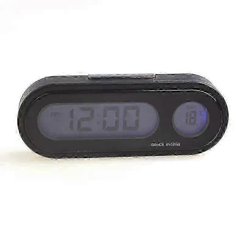 Mini Electronic Car Clock Time Watch Auto Dashboard Clocks Luminous Thermometer LCD Backlight Digital Display Car Accessories