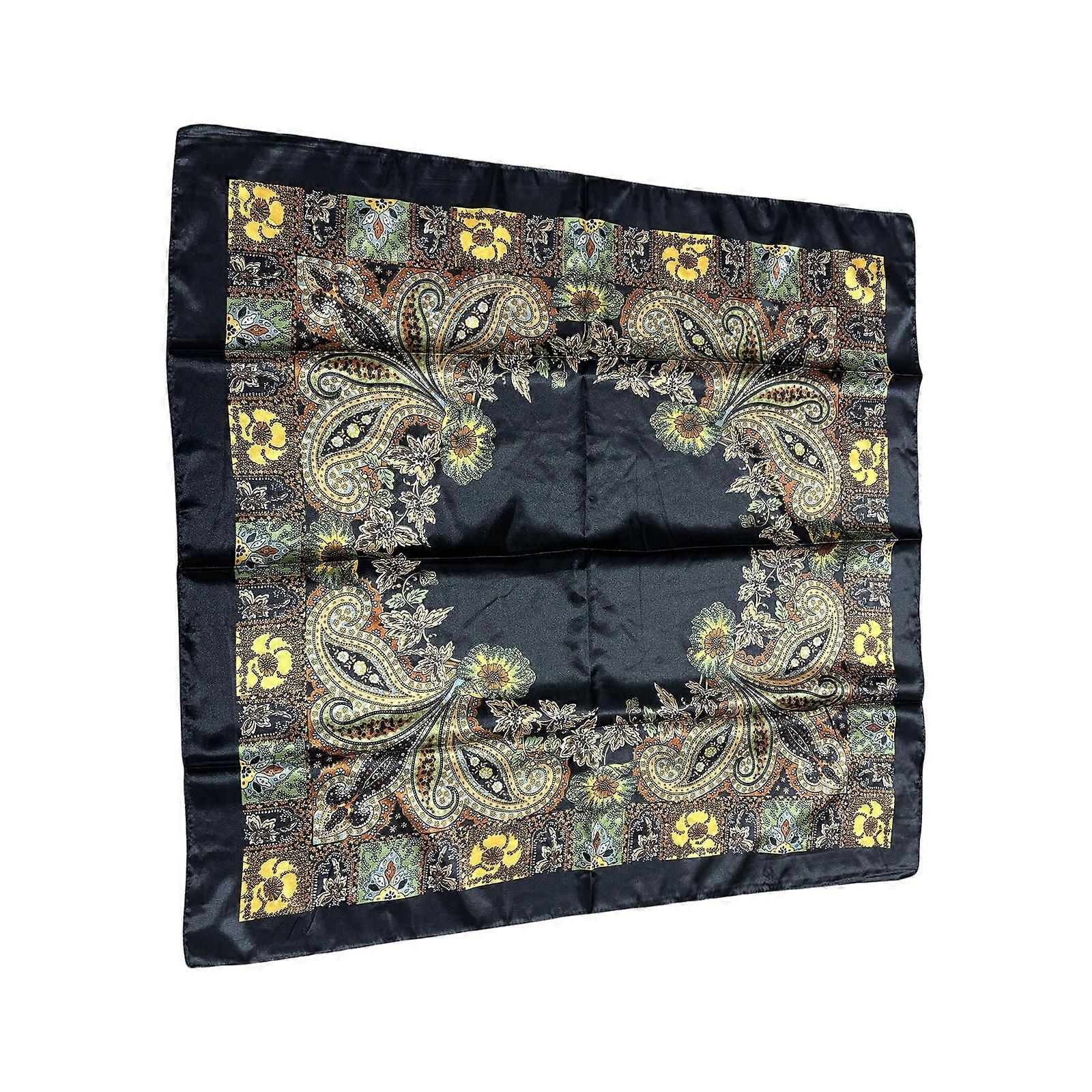 Paisleys Patterned Scarf Soft Imitated Silk Fabric Multipurpose Use as Head Wrap Neck Scarf Gift for Her Him Multicolor