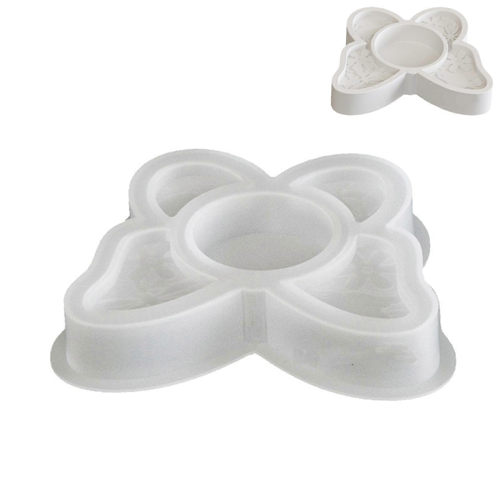 Reusable Silicone Candle Stand Mould Accessory With Epoxy Resin Clay Plaster For Artistic Creations Multicolor