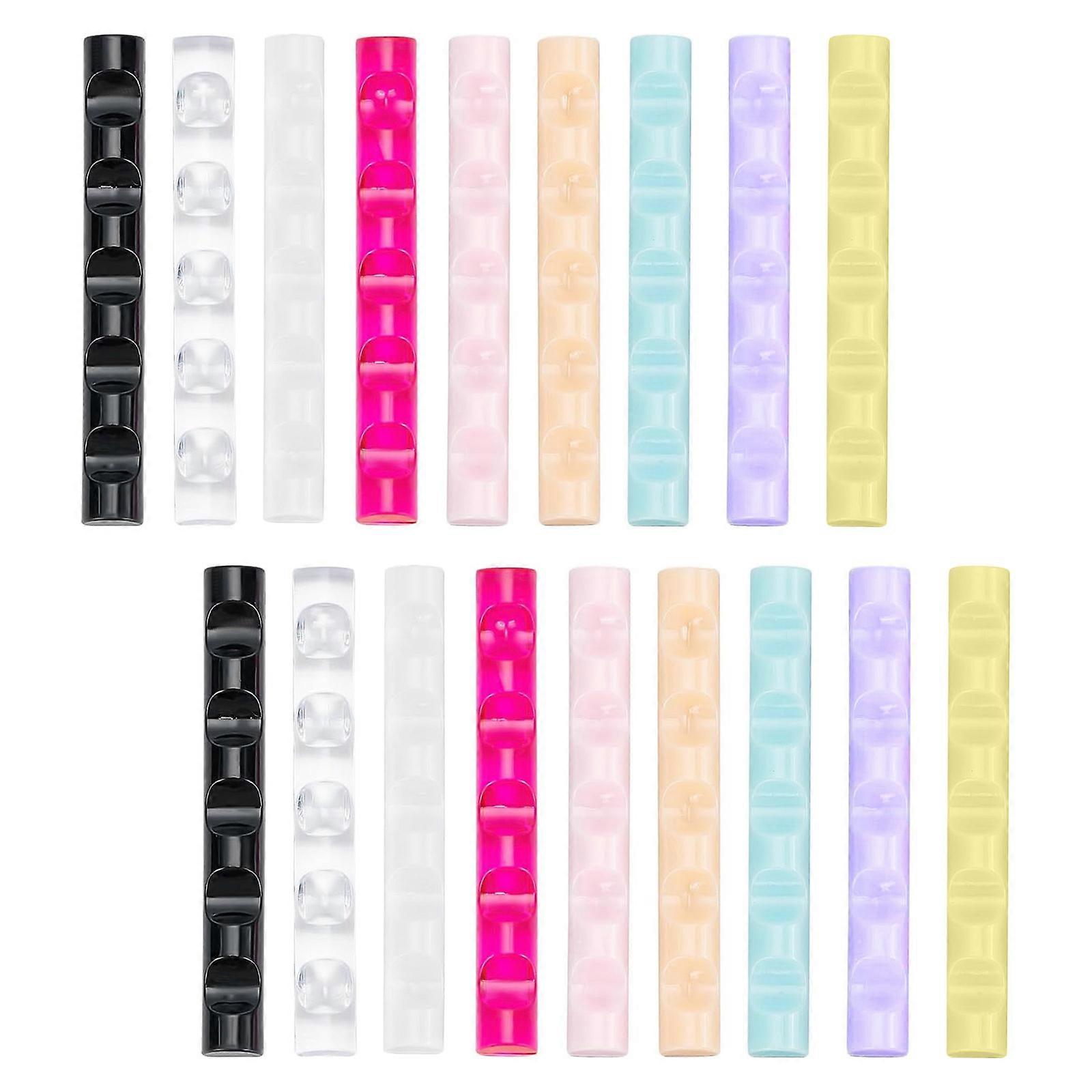 Brushes Acrylic Display Stand 5 Individual Compartments For Nail Artists Easy Clean Surfaces Portable Workspaces Essential Multicolor