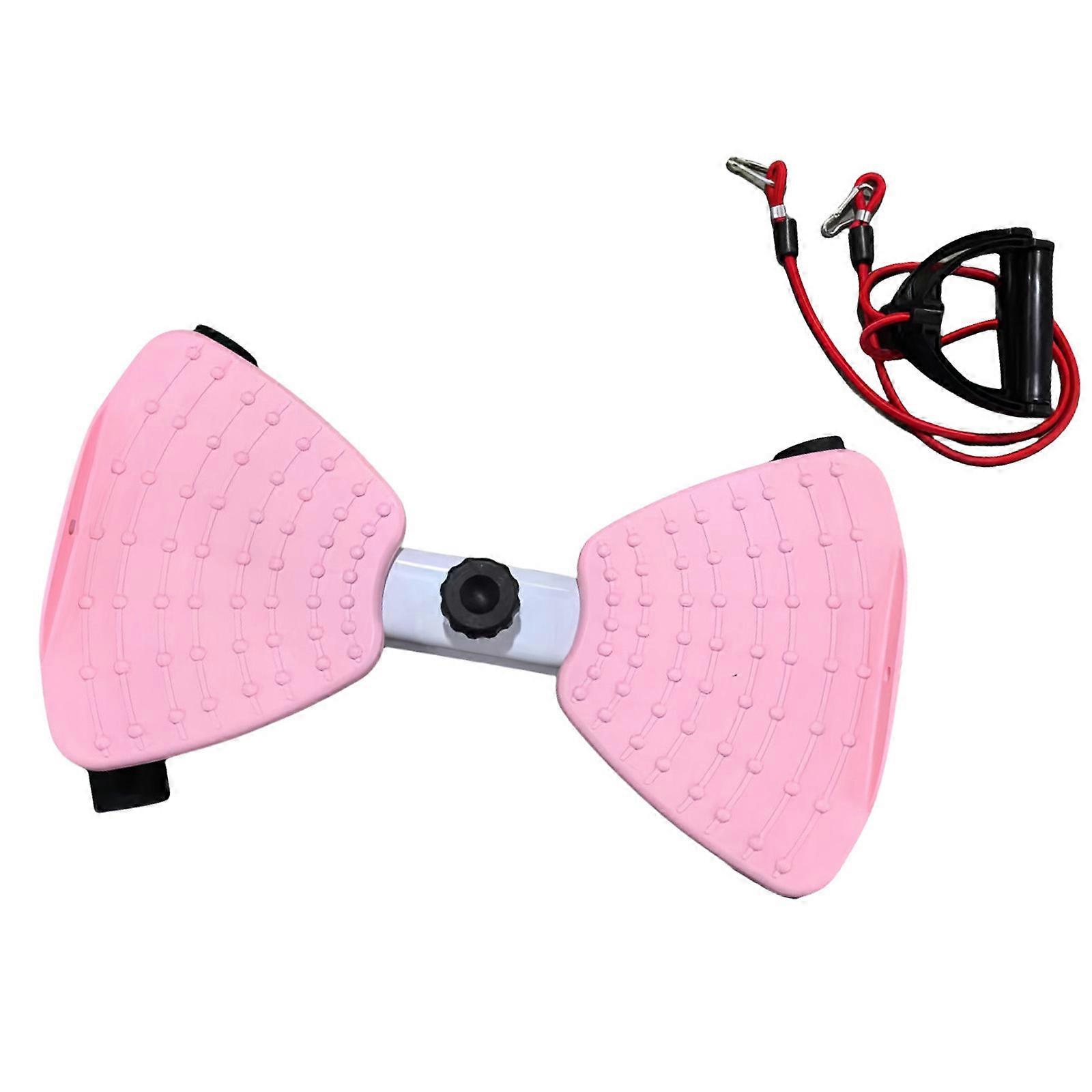 Vyötärön kiertyvä kuntotyökalu Käsin vedetty köysi luistamaton vyötärö kiertyvä stepper sisätiloissa kodin kuntoilulaitteet Helppokäyttöinen vaaleanpunainen väri