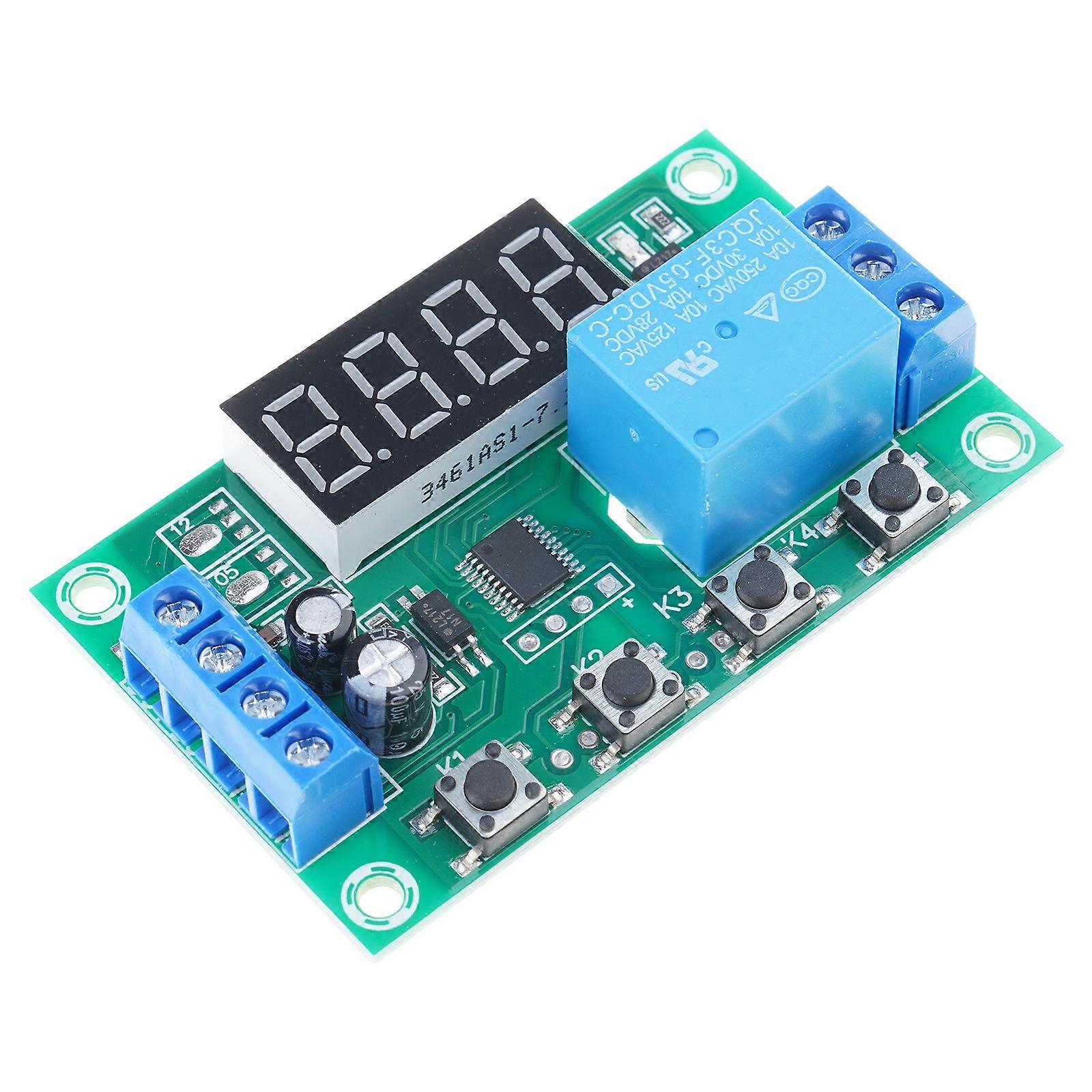 5V LED Display Time Delay Module Adjustable Timer Relays Module Board for Automation Control Wide Application YYC-2S Multicolor