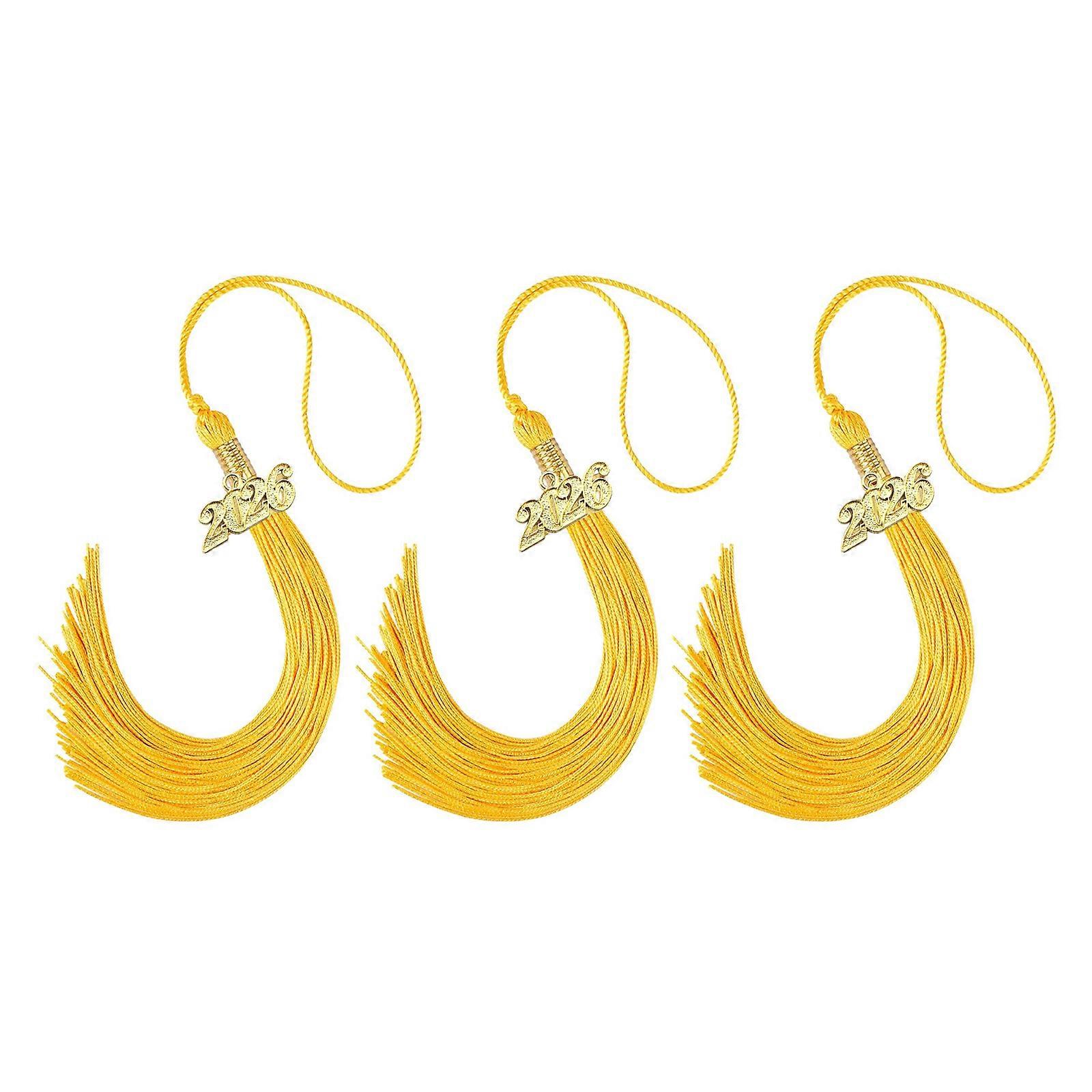 Rayon Graduation Tassels 2026 Edition Secure Fastening Designs For Diplomas And Decorative Projects  Yellow