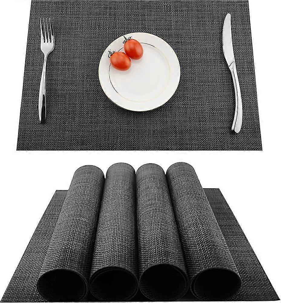 Sets de table (lot de 4), sets de table antidérapants et faciles à nettoyer, en PVC résistant à l'usure et à la chaleur, cadeau