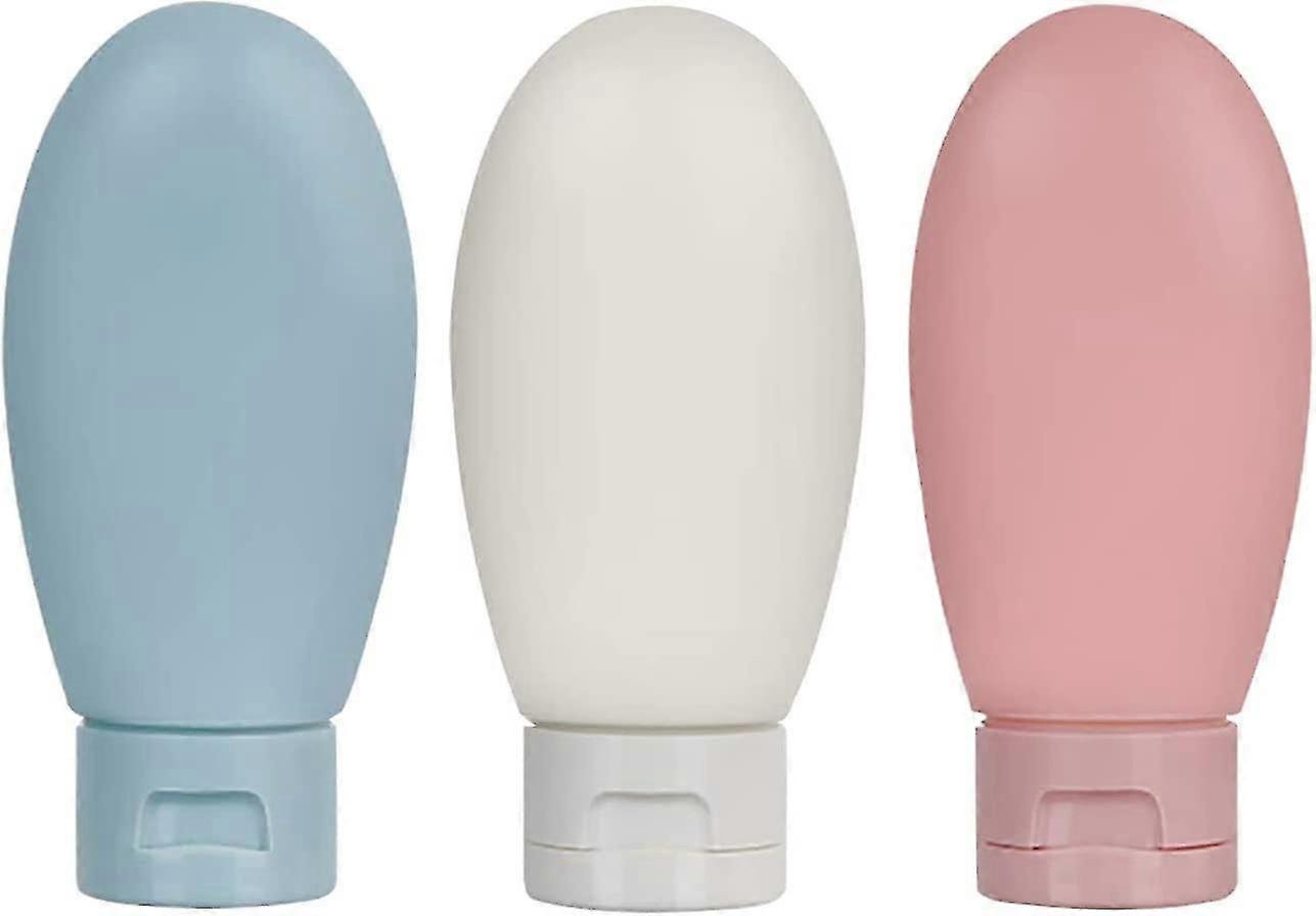 3 Piece Travel Bottle Set To Fill, 60ml Travel Bottles & Containers, Leak-proof