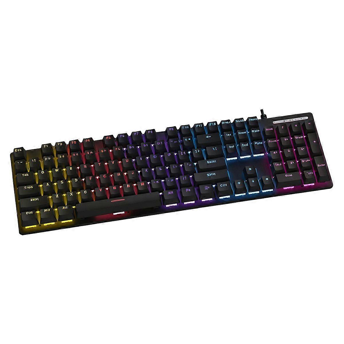 K74 Wired Gaming Keyboard LED Backlit Light Up Keyboard 104 Keys Full Size Multimedia Keys for PC La
