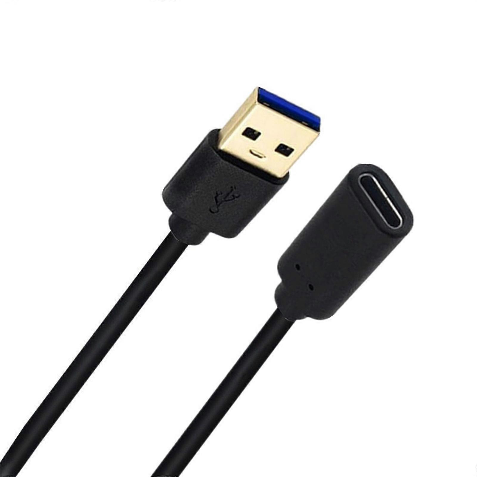 High Speed USB3.0 to Type C Female Charging & Data Cable Plastic Extension Cable Supports Type C Hub Card Reader & Mouse Multicolor