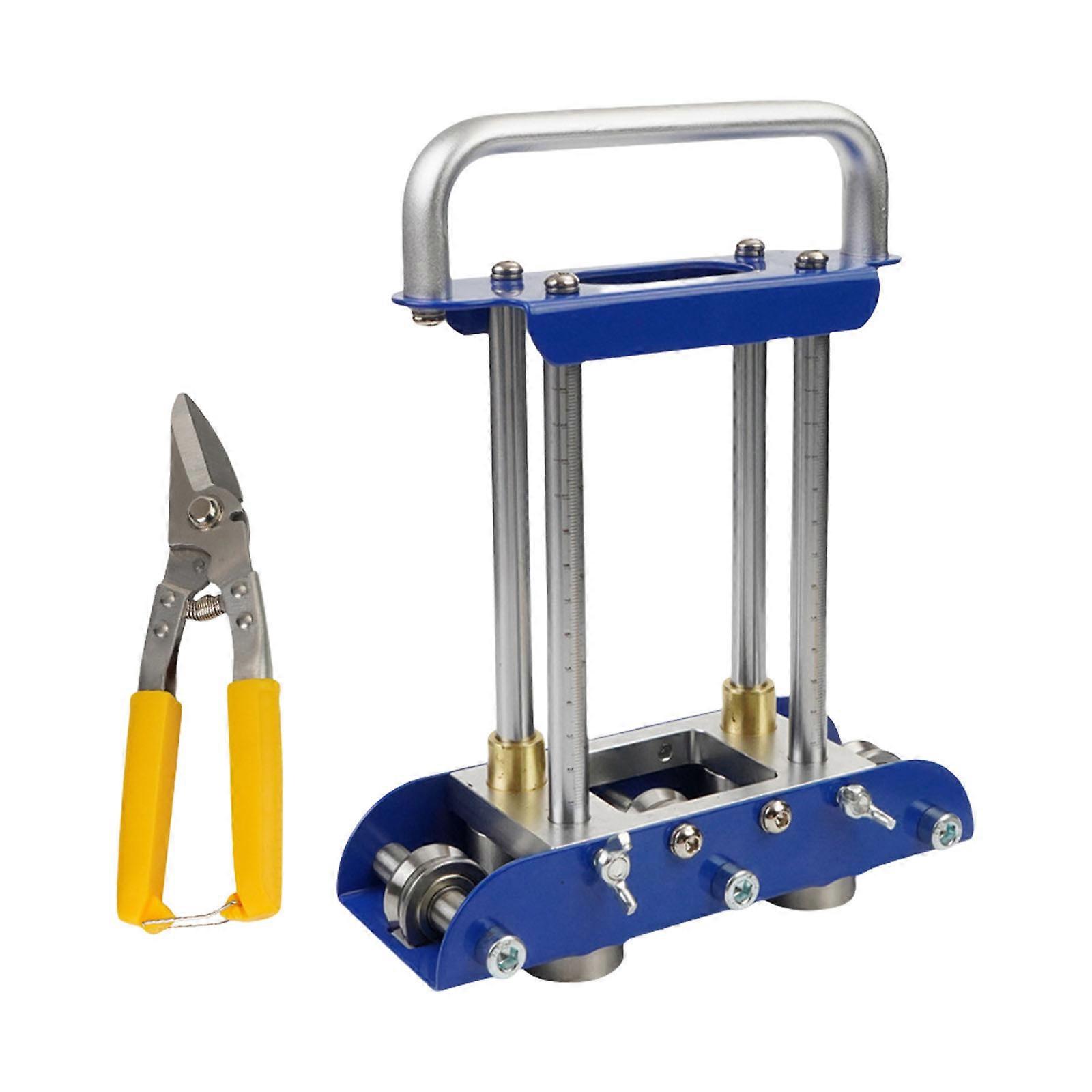 Professional Sheet Metal Bender With Upgraded Steel Column For 13-130mm Fold Height Adjustment For Construction Projects  Blue