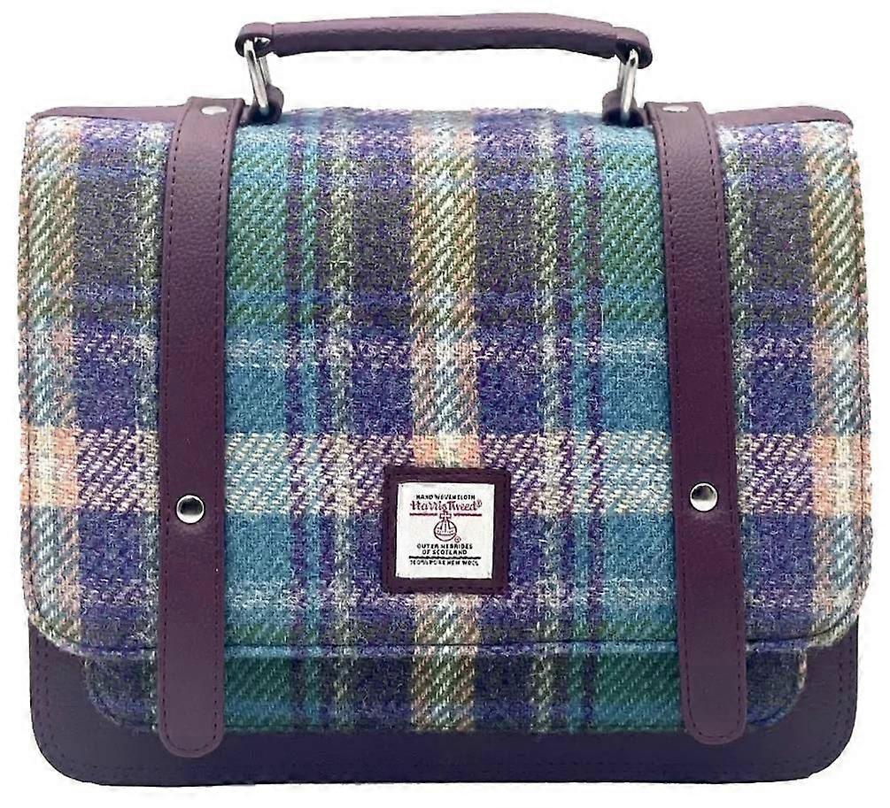 Maccessori Harris Tweed Messenger Bag - Purple/Green