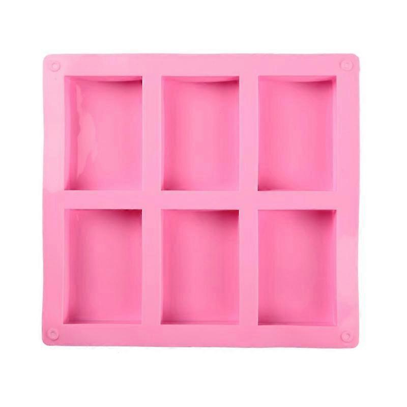 Large Rectangular Soap Mold For Embedding Toys Create Colorful Handmade Soaps Pink Silicone Mould 9.3x8.3 Inch